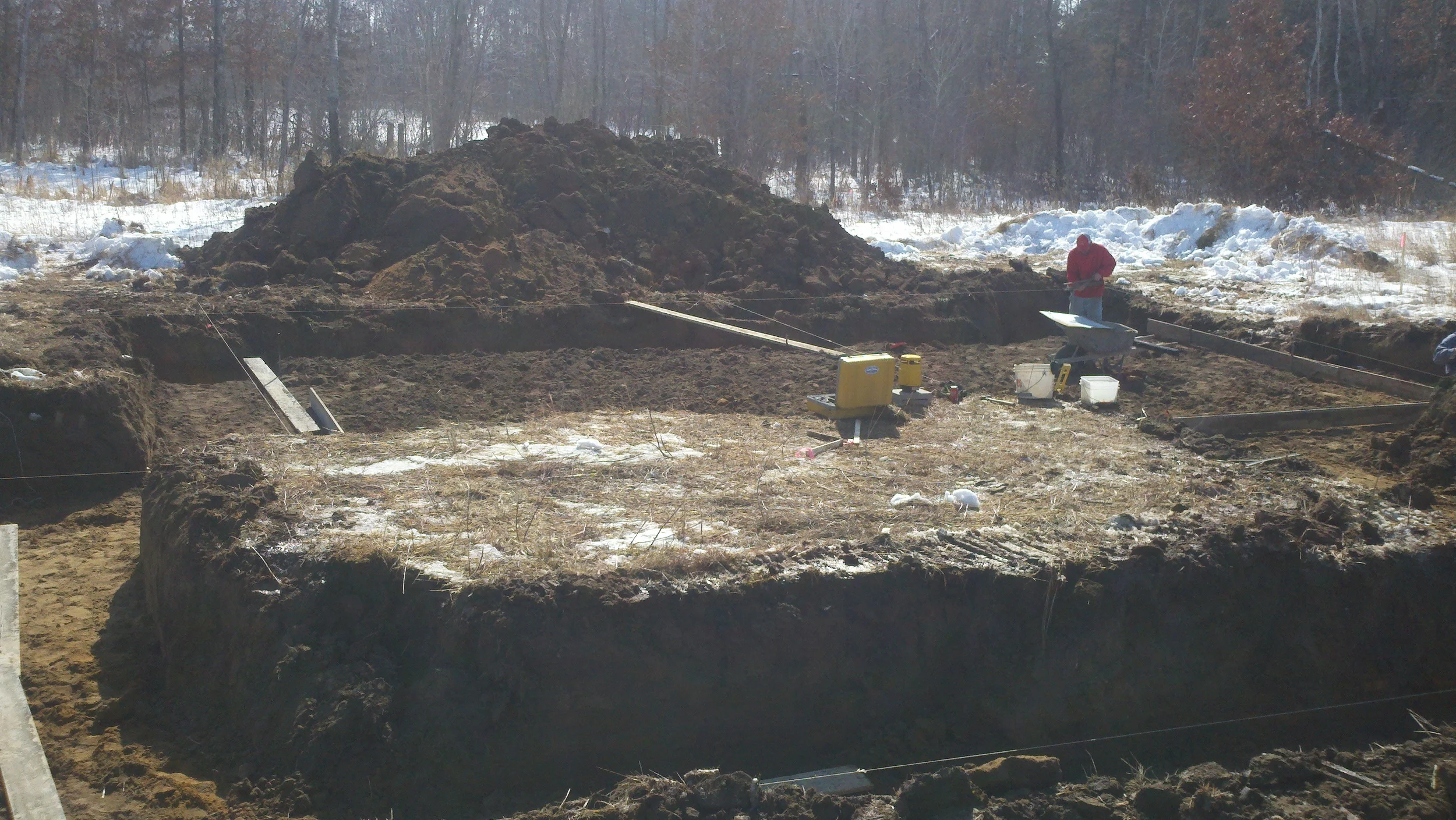  Excavation for new home foundation. 