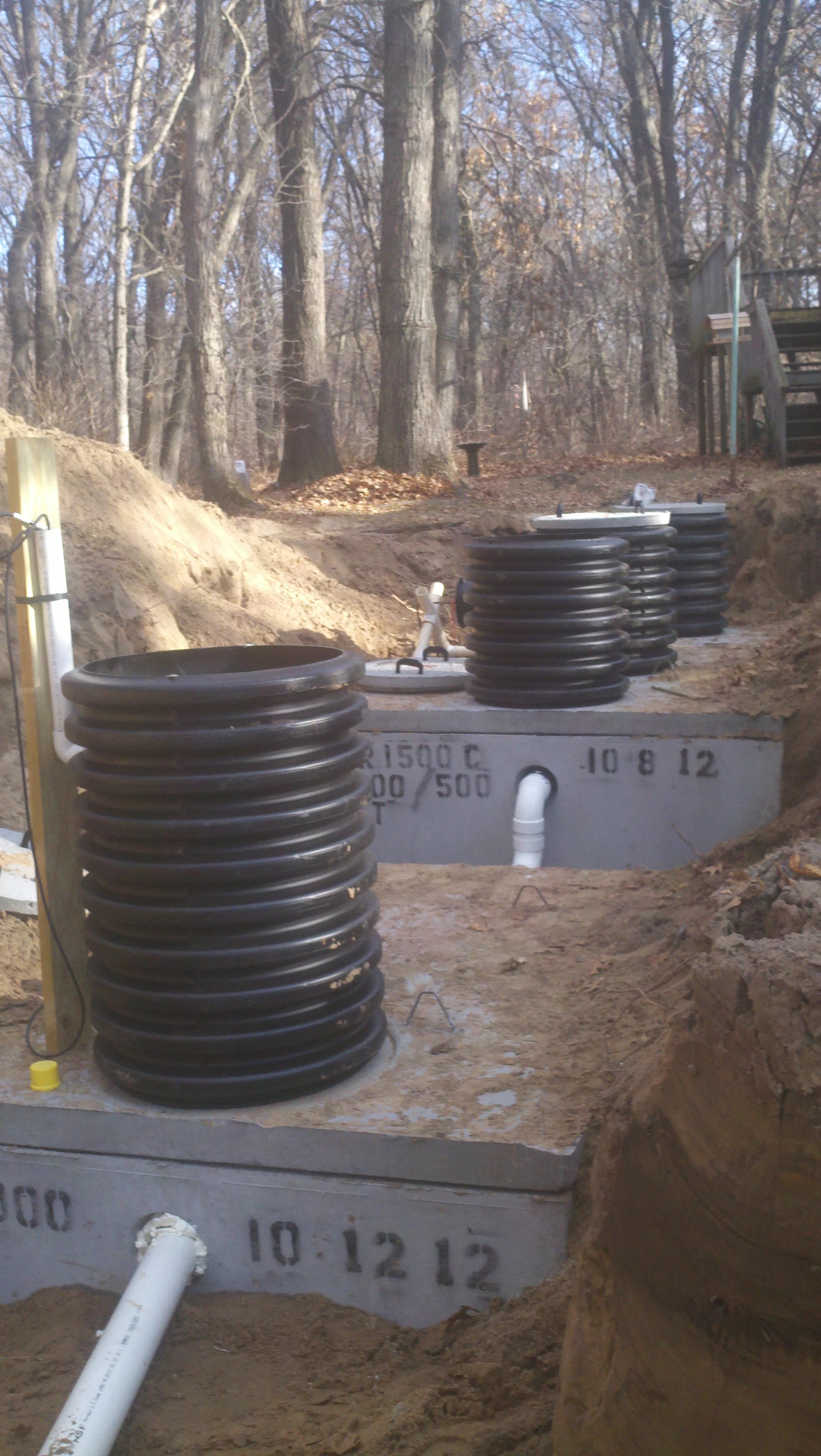 Septic tank installation