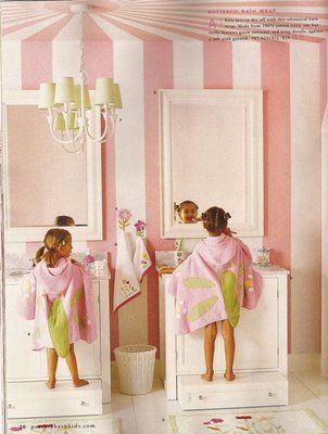 Instead of stools getting kicked around the bathroom, what about this built-in step that can simply slide back into the cabinet when not in use? Love this idea! This trick can also translate into playroom cabinets and library spaces, so kids can reach their toys and/or books.