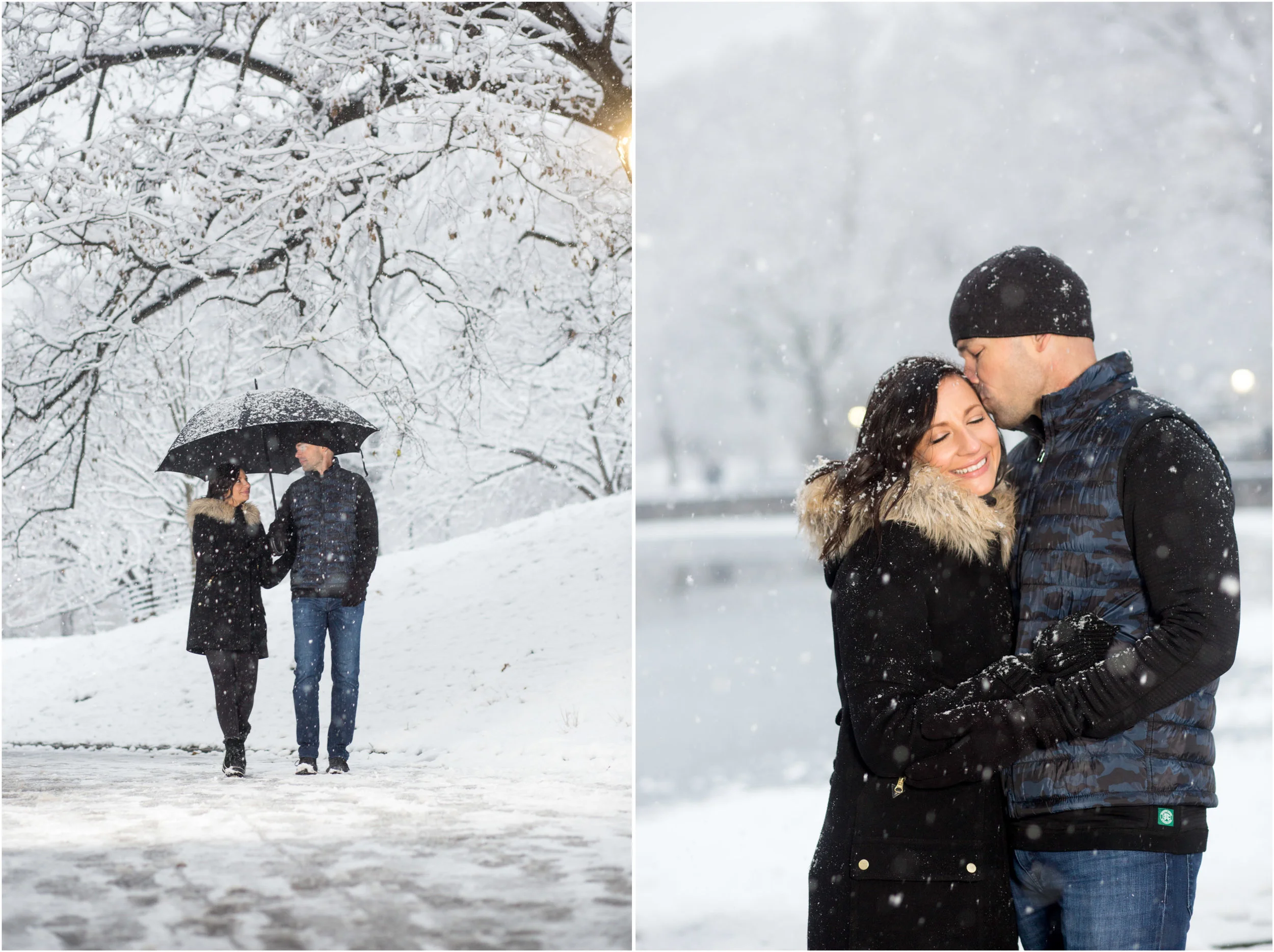 Snowy Central Park Engagement Session NYC