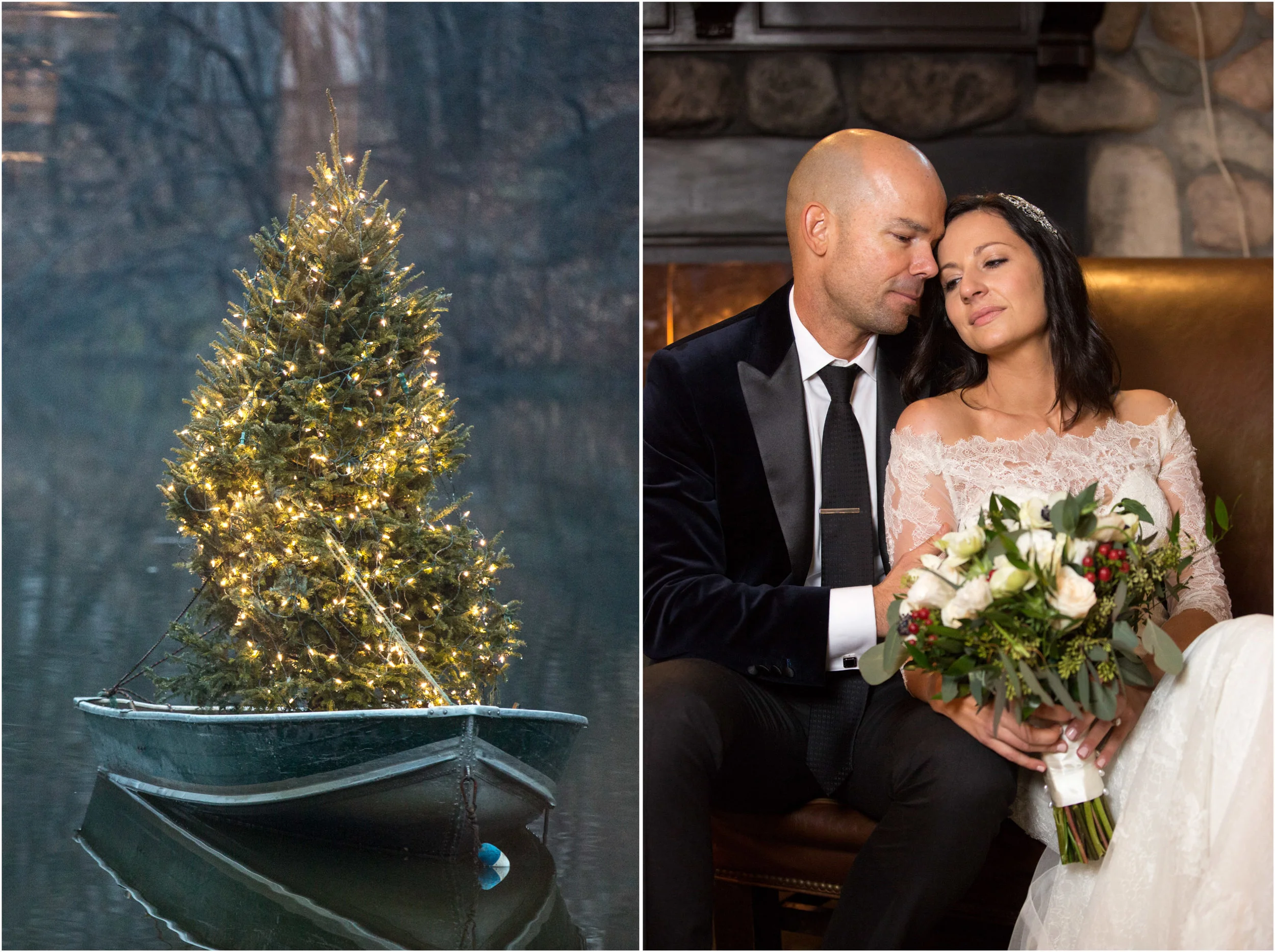 Loeb Boathouse Wedding Central Park Rain Park Lane Hotel Winter
