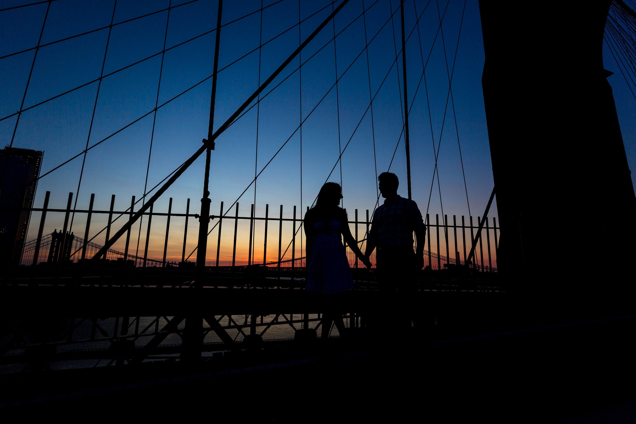 Brooklyn Bridge NYC Engagement Photo Shoot Session Photographer DUMBO Sunrise