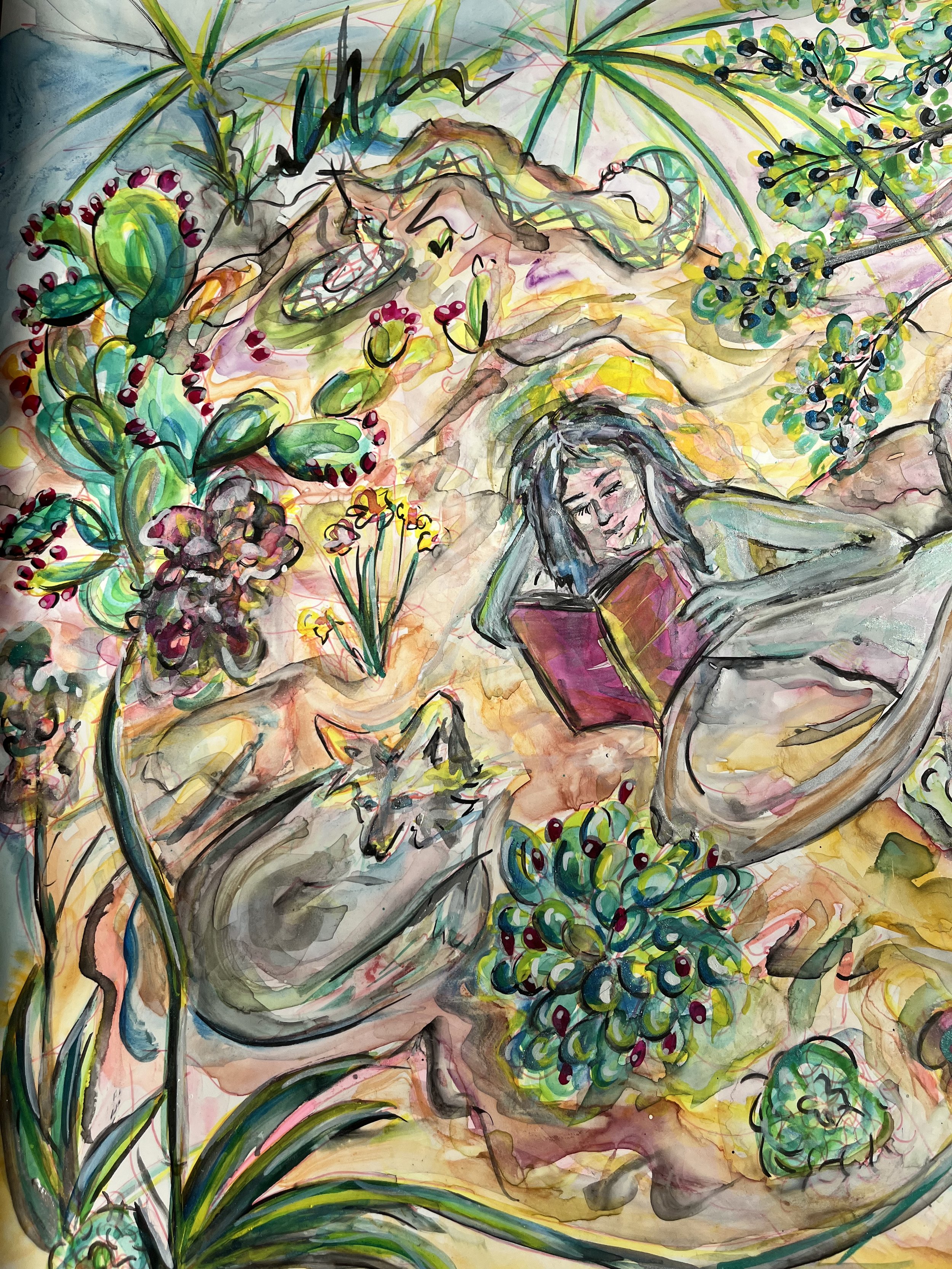 Felines Lounging, detail.jpg