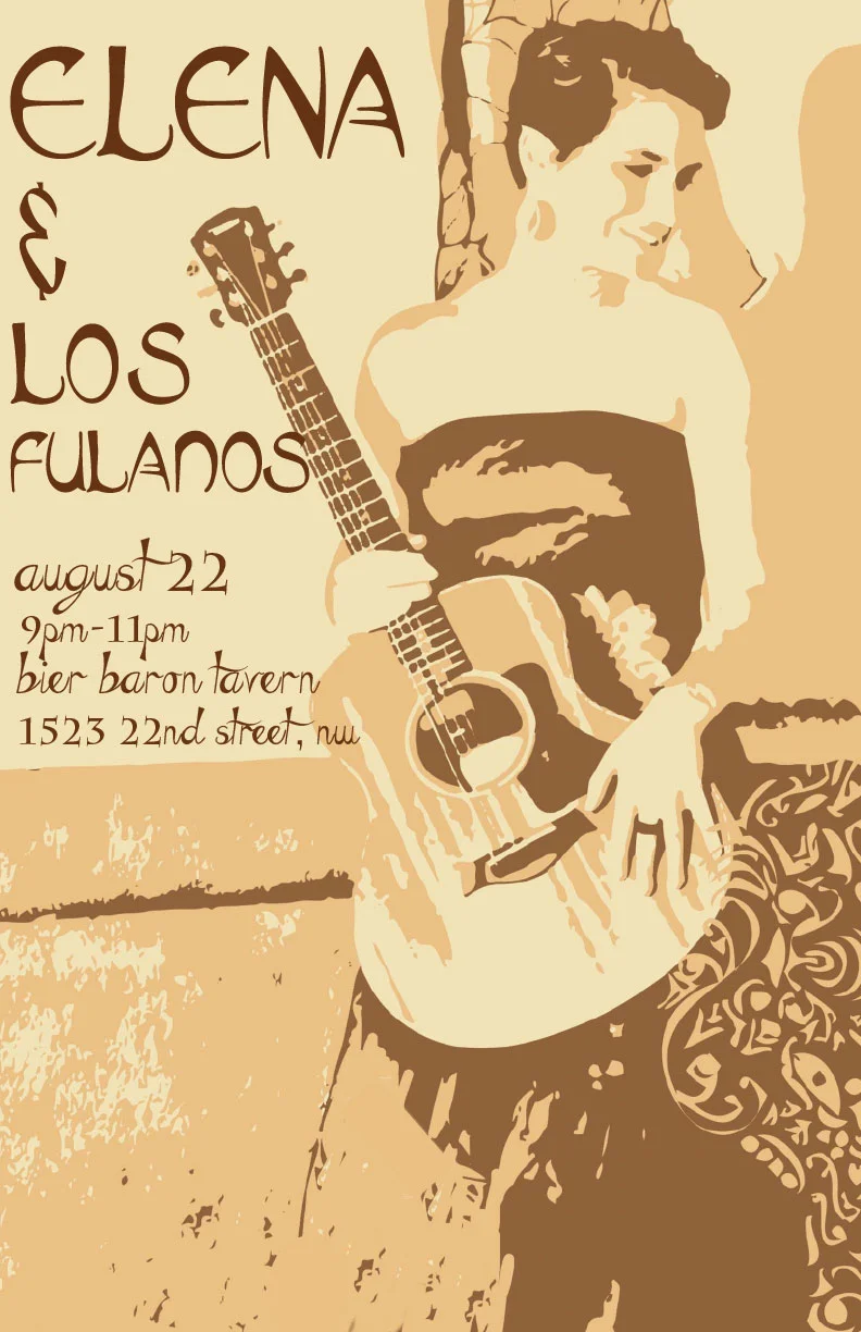 Poster for local concert