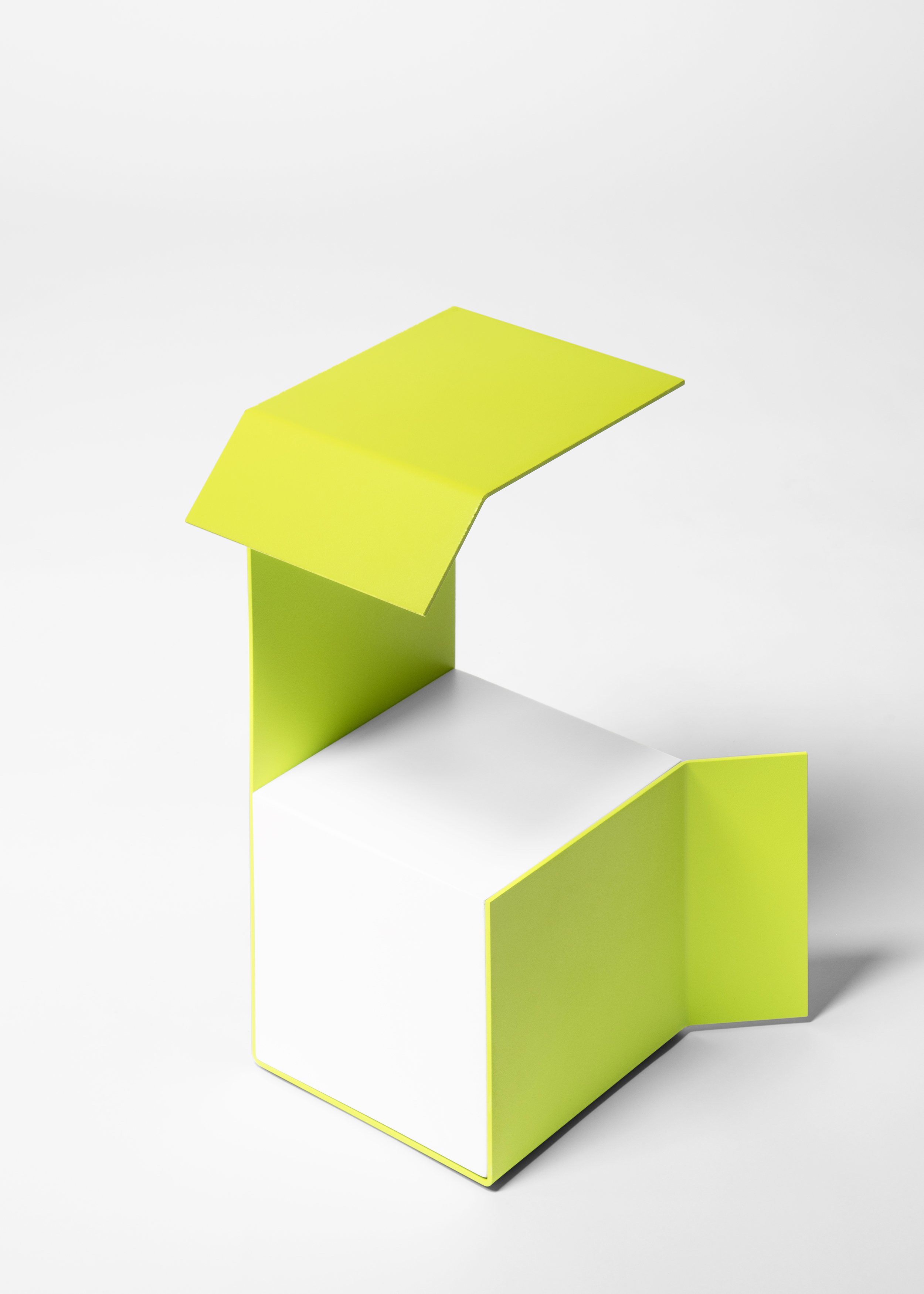 side table, chartreuse