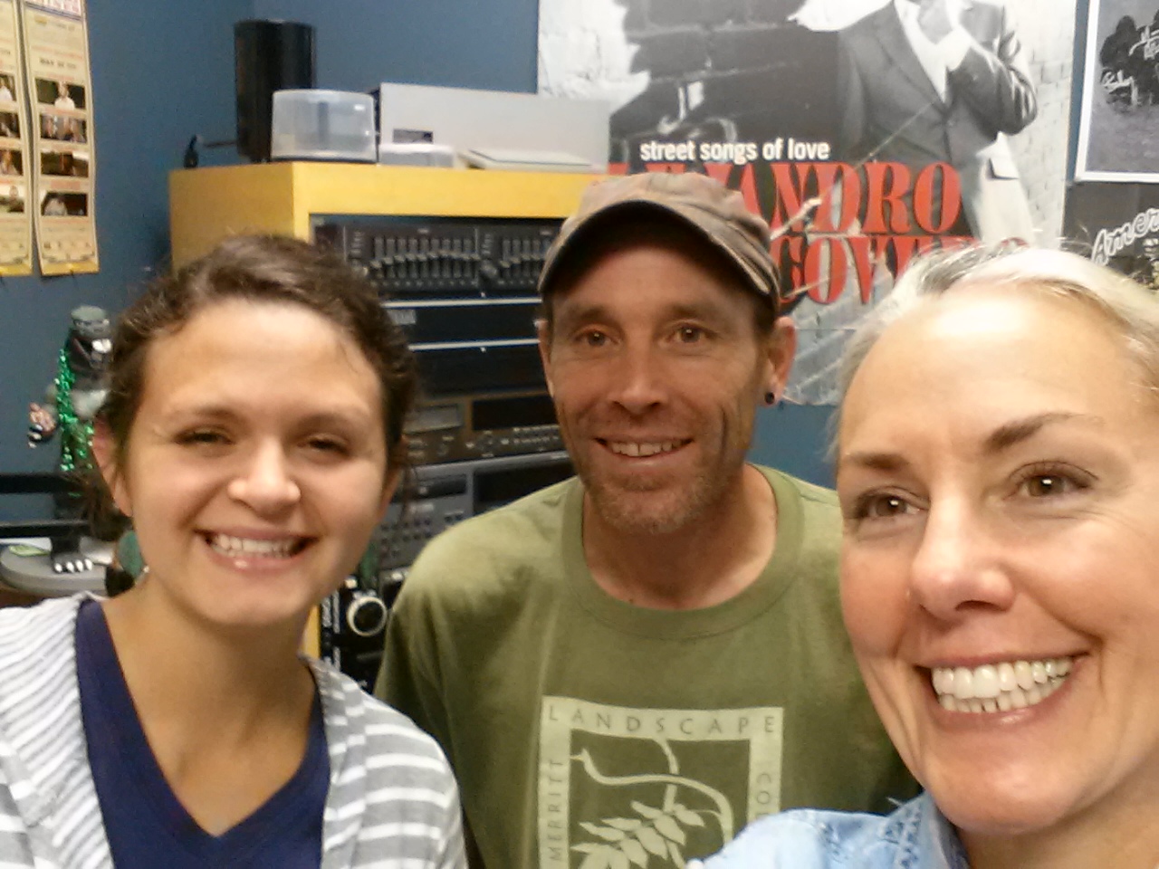 Caylee Hyat and Mark Tedson of the Knoxville Permaculture Guild with Amy Campbell in the studio of WDVX.com.