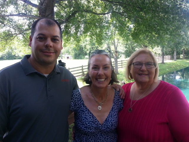 Board members of New Hope Children's Advocacy Center Shane Hair & Sheri Gardener Howell visit with Amy (middle) to record this show to promote the Bacon & the Bear fundraiser August 6, 2016 at Dancing Bear Lodge 