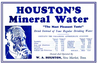 An old original label from Houston Mineral Well.