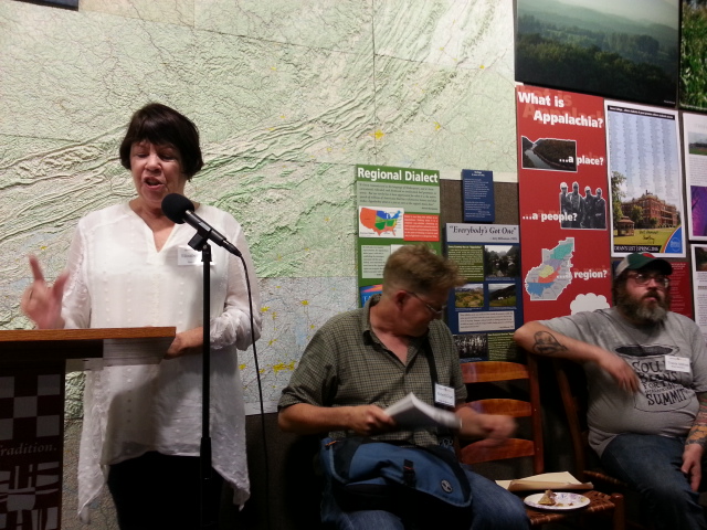 Pictured at the 3rd Annual Appalachian Food Summit Elizabeth Simms, Robert Gipe and Travis Milton.