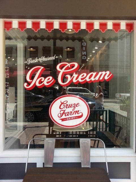 The Cruze Farm Dairy store front at 408 Gay St. Knoxville, Tennessee. http://www.cruzefarm.com/