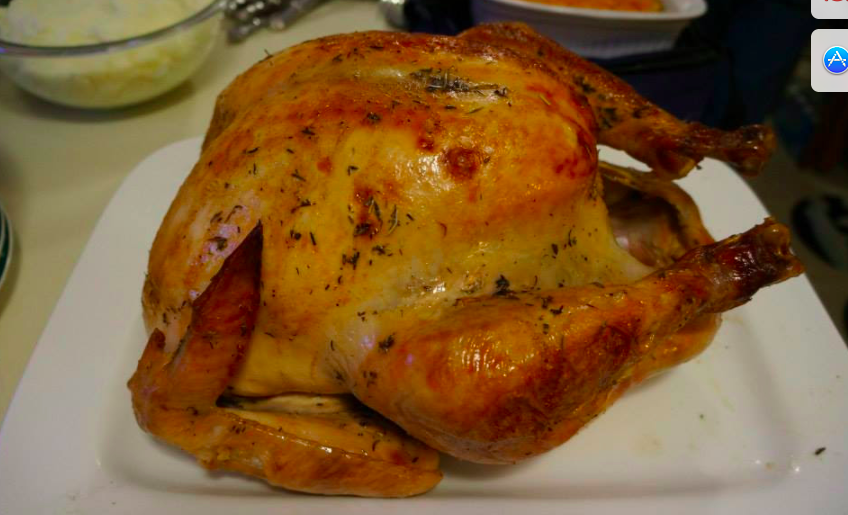 A picture of Rachel McCormick's "Always juicy, brined turkey" recipe is written below.