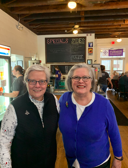Fred Sauceman’s Fred’s “Pot Luck Radio Segment” features sisters “Joyce and Nancy McCarroll” who until the end of 2018 ran the restaurant at Traveler’s Restaurant in Traveler’s Rest, South Carolina.