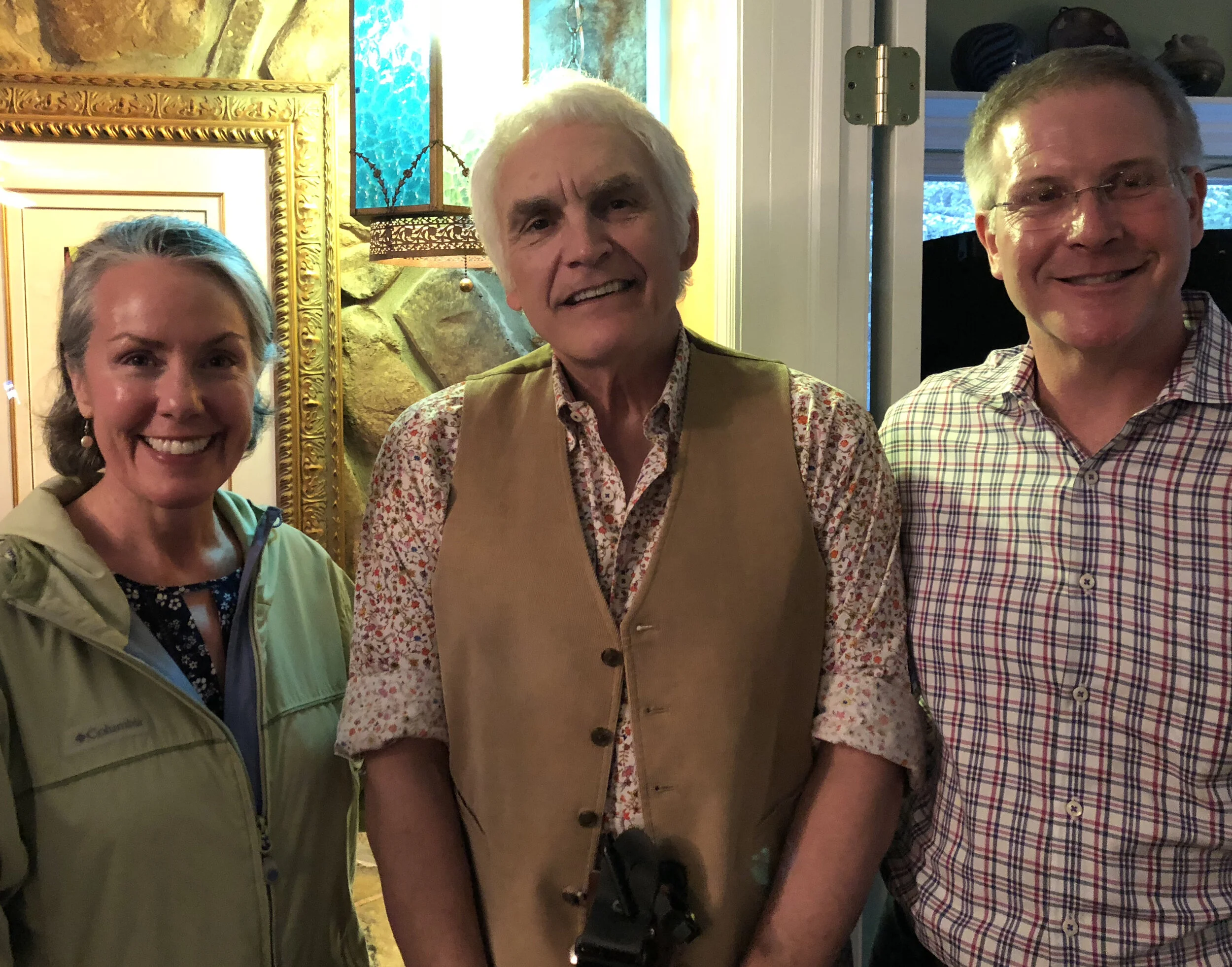Amy, Verlon and Marc at a house concert where we all talked about Chocolate Gravy.