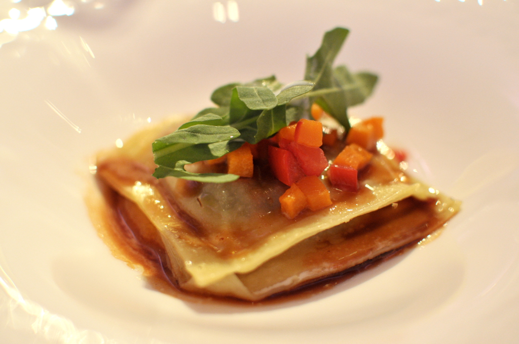 Shrimp ravioli, fennel