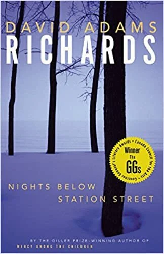   Old Book of the Week (August 9, 2021)    Phinney by Post Book #80     Nights Below Station Street    by David Adams Richards  One thing that's especially hard to do in a small town is change your life. Everyone knows who you are, and sometimes they