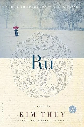   Old Book of the Week (October 16, 2023)    Phinney by Post Book #106     Ru    by Kim Thúy  Composed of short autobiographical-but-fictional vignettes tracing a life from a Vietnamese childhood during the war to a Malaysian refugee camp to Quebec, 