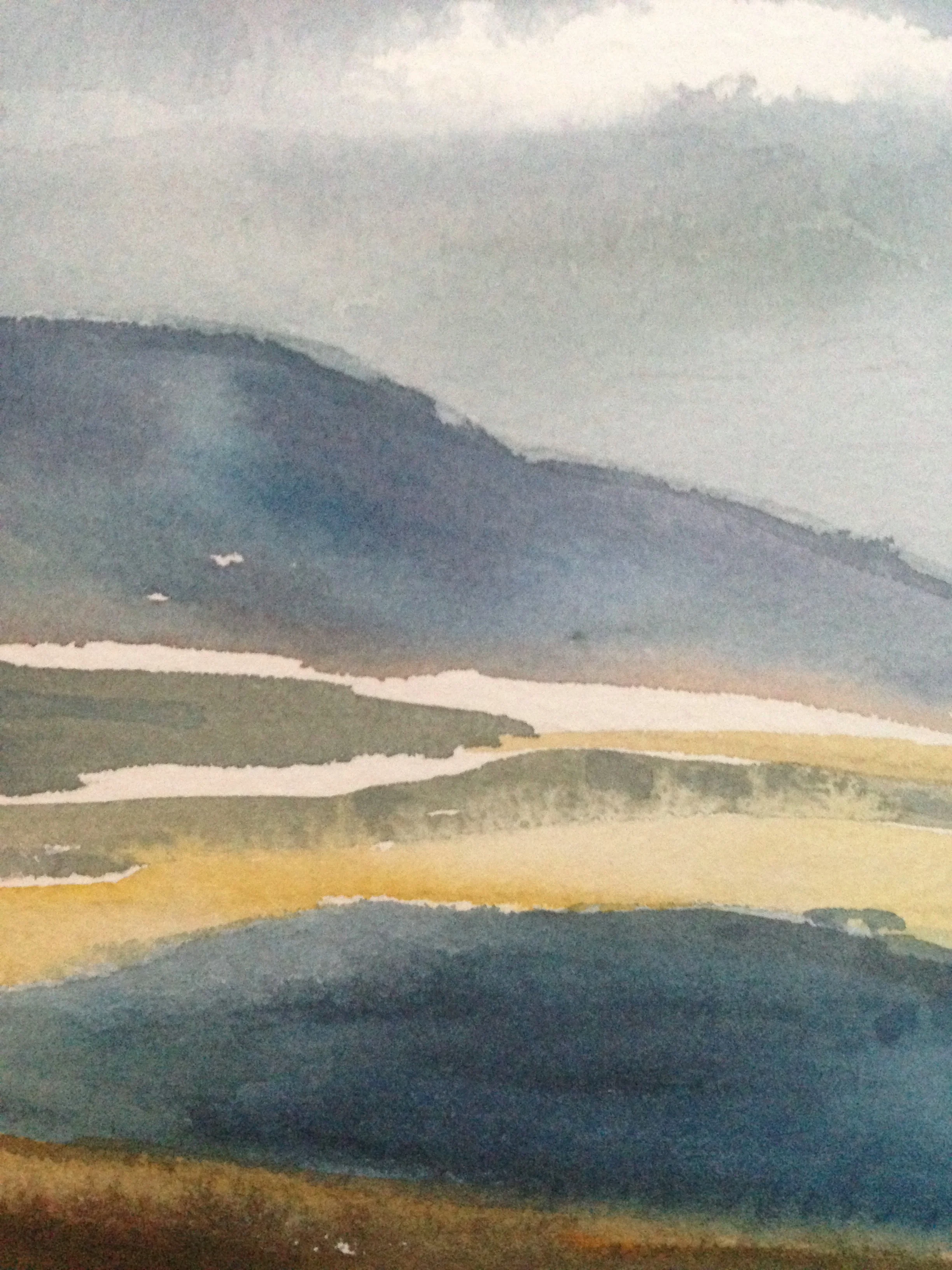 1950s Countryside Watercolor Thelma Corbin Moody