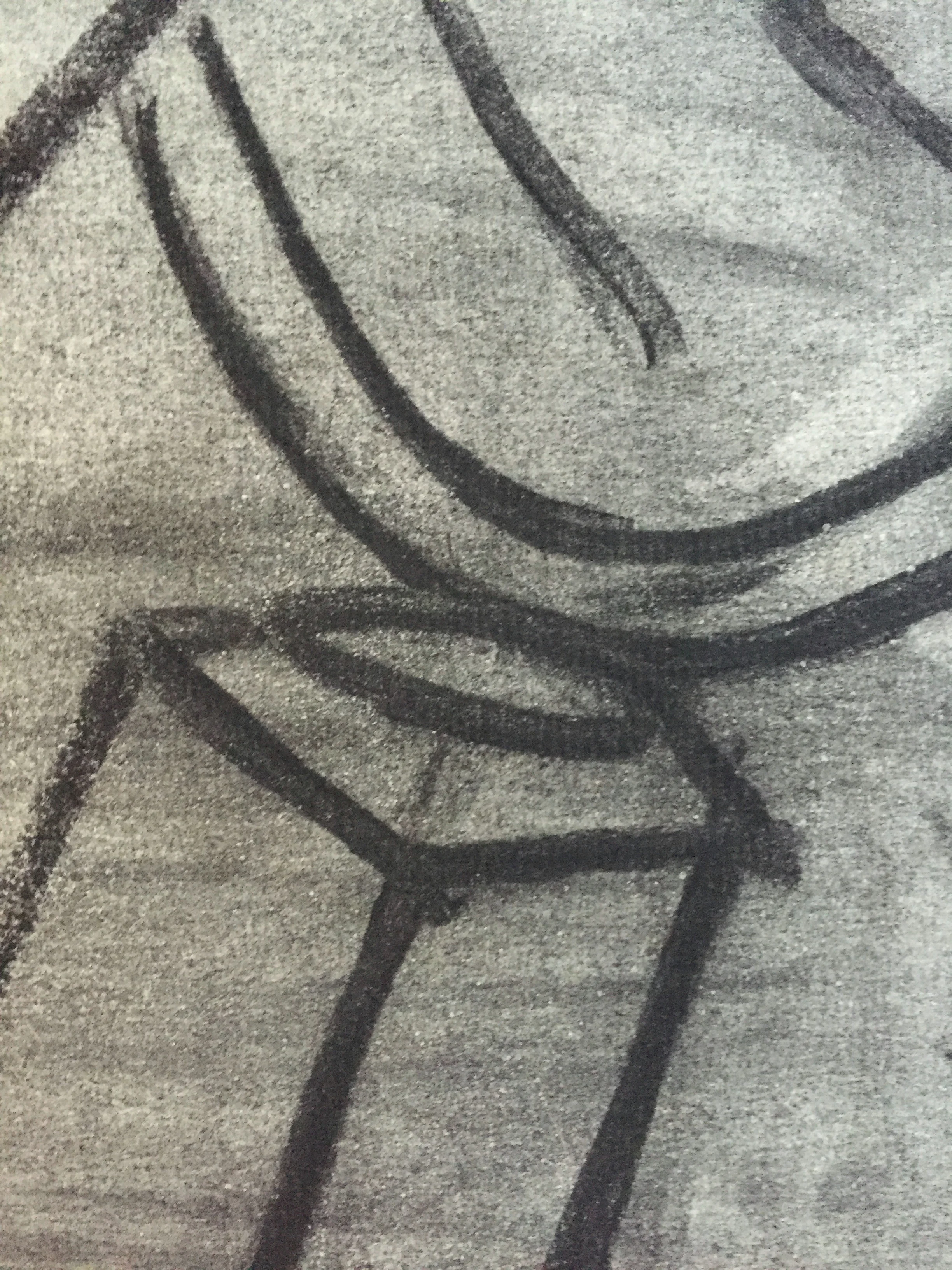 Henry Woon 1950's Charcoal Abstract