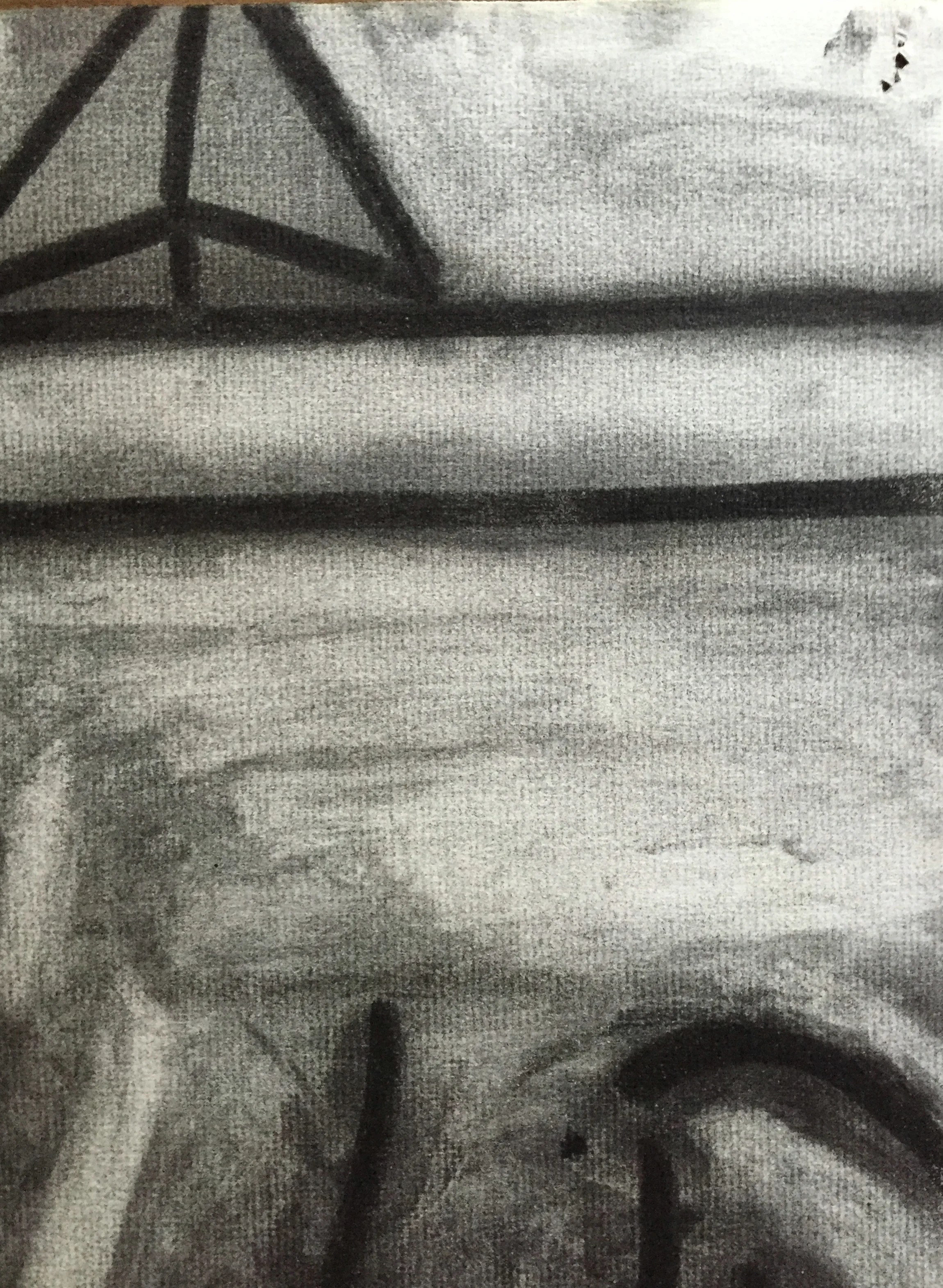 1970's Abstract Charcoal Still Life G. Turner