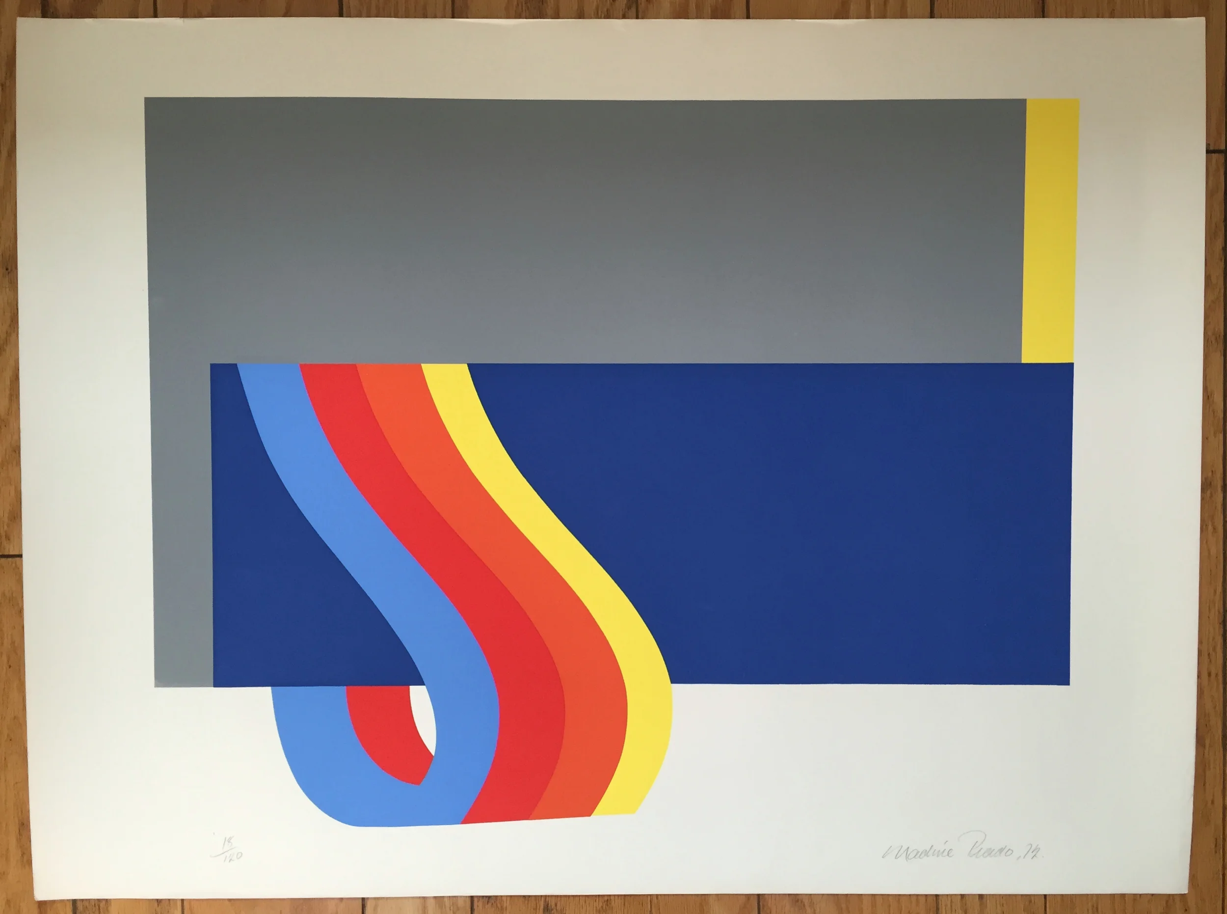 Nadine Pardo Abstract Silkscreen, 1972