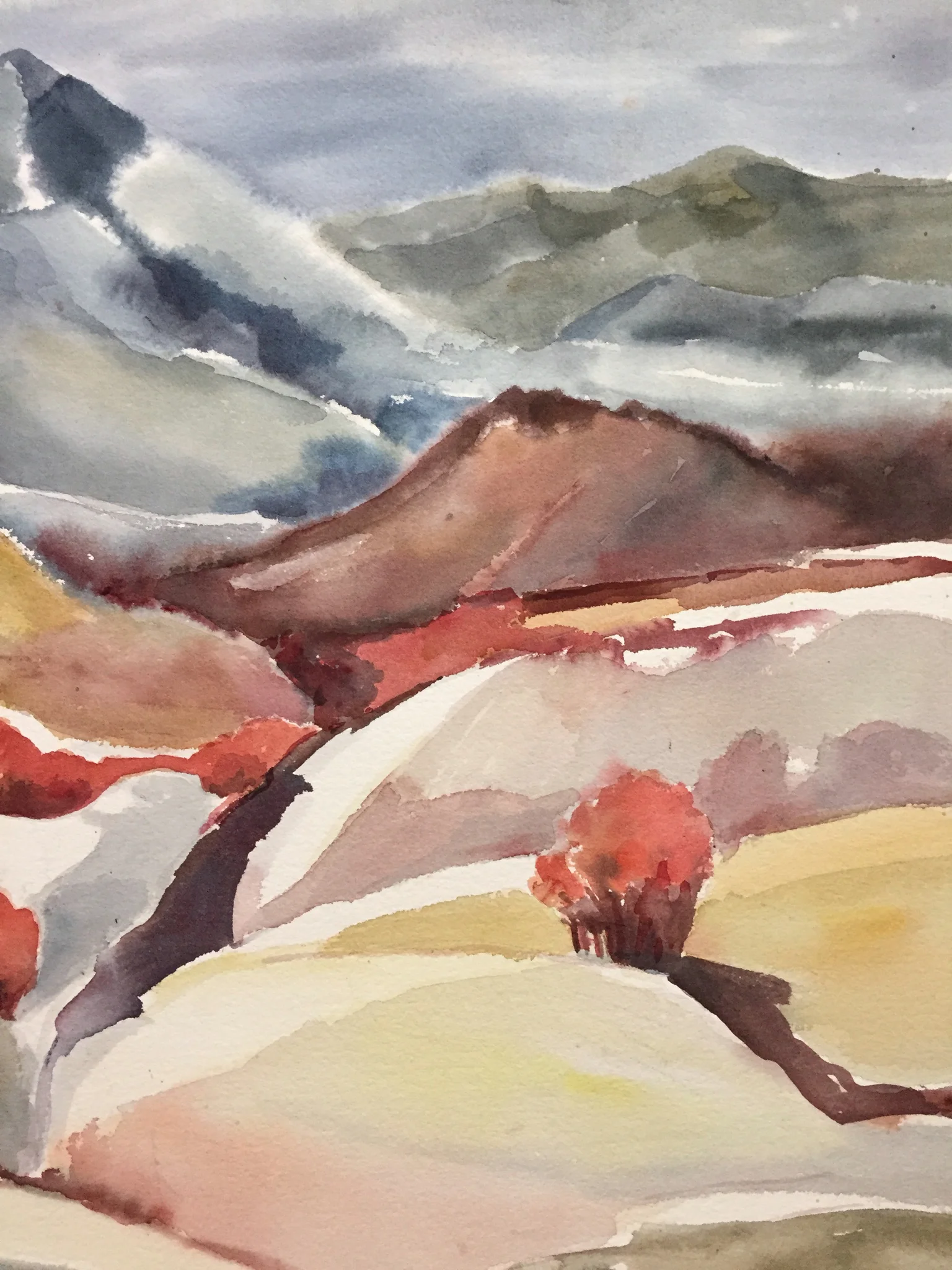 1960's Expressionist Watercolor Thelma Moody