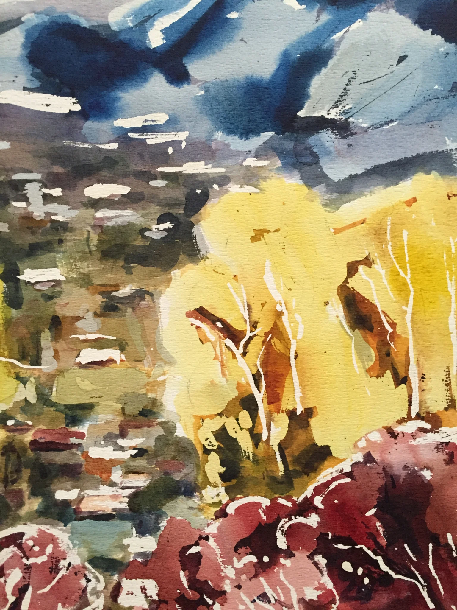 1960's Expressionist Landscape Blue Mountains