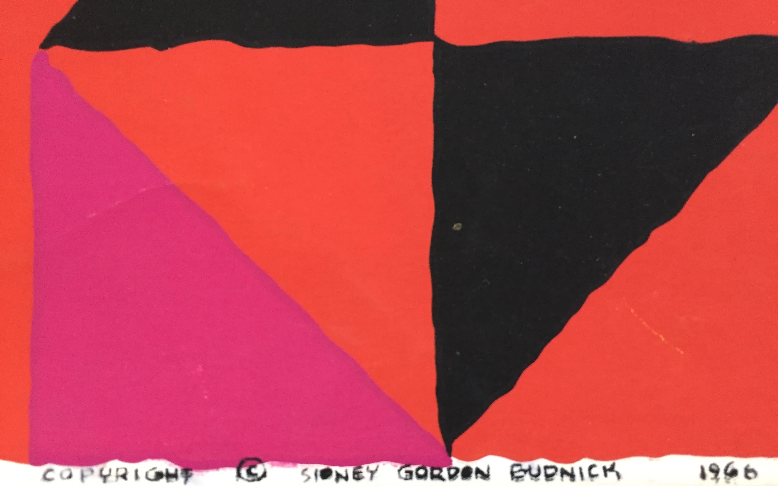 Sidney Budnick 1960 Abstract Silkscreen