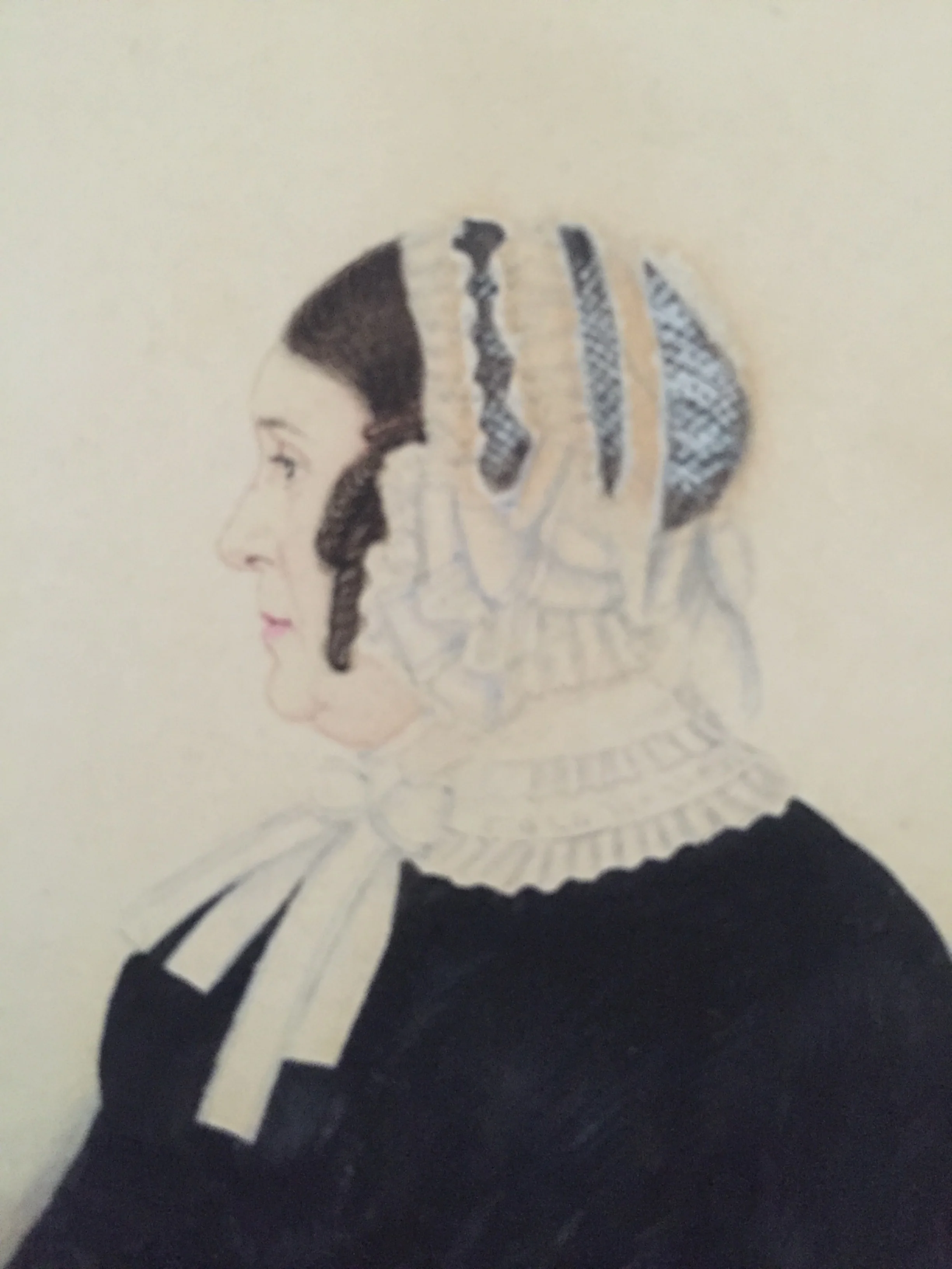 1845 Miniature American Folk Art Portrait