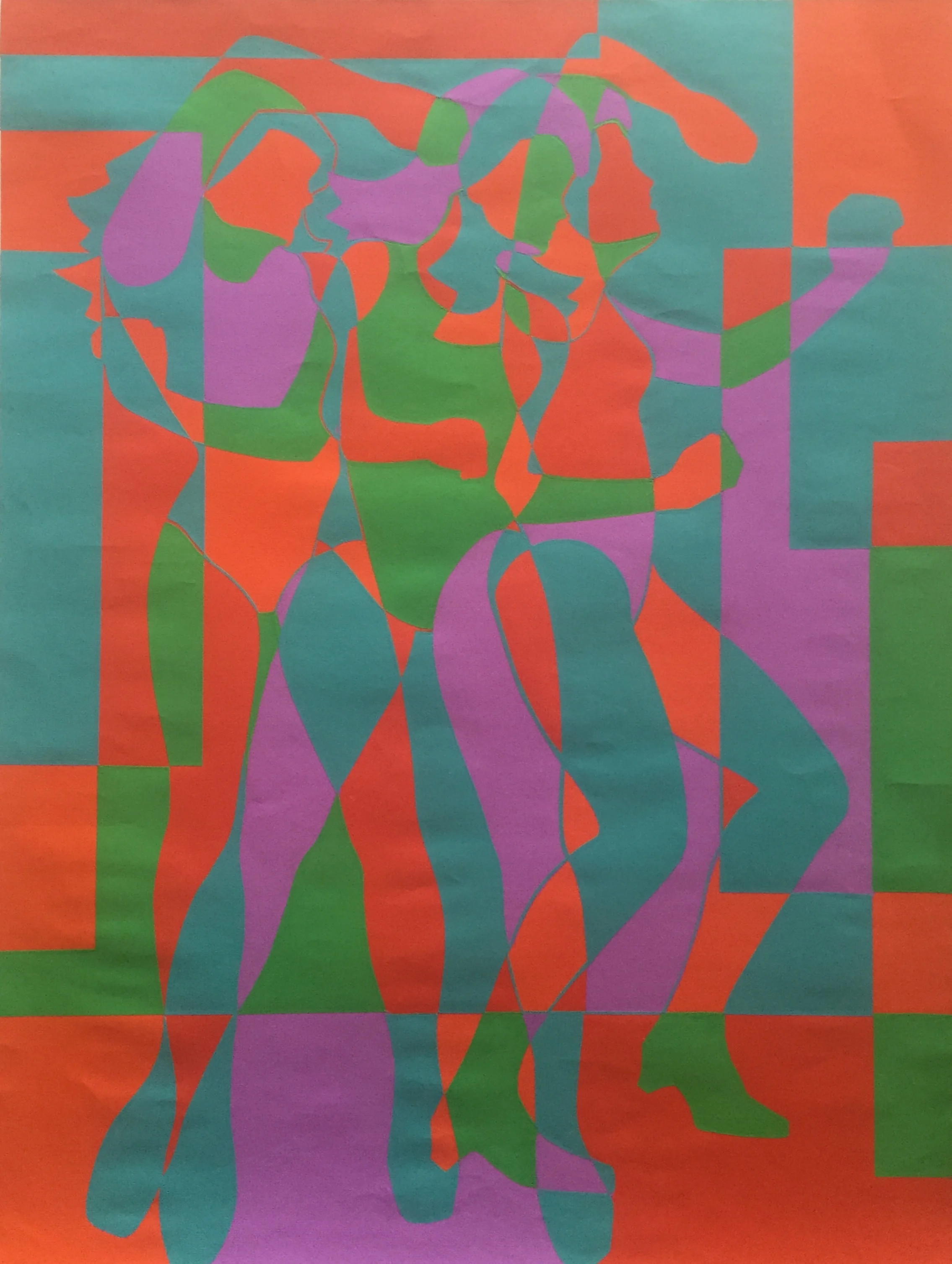 Roy Ahlgren 1968 Silkscreen Mid Century Art
