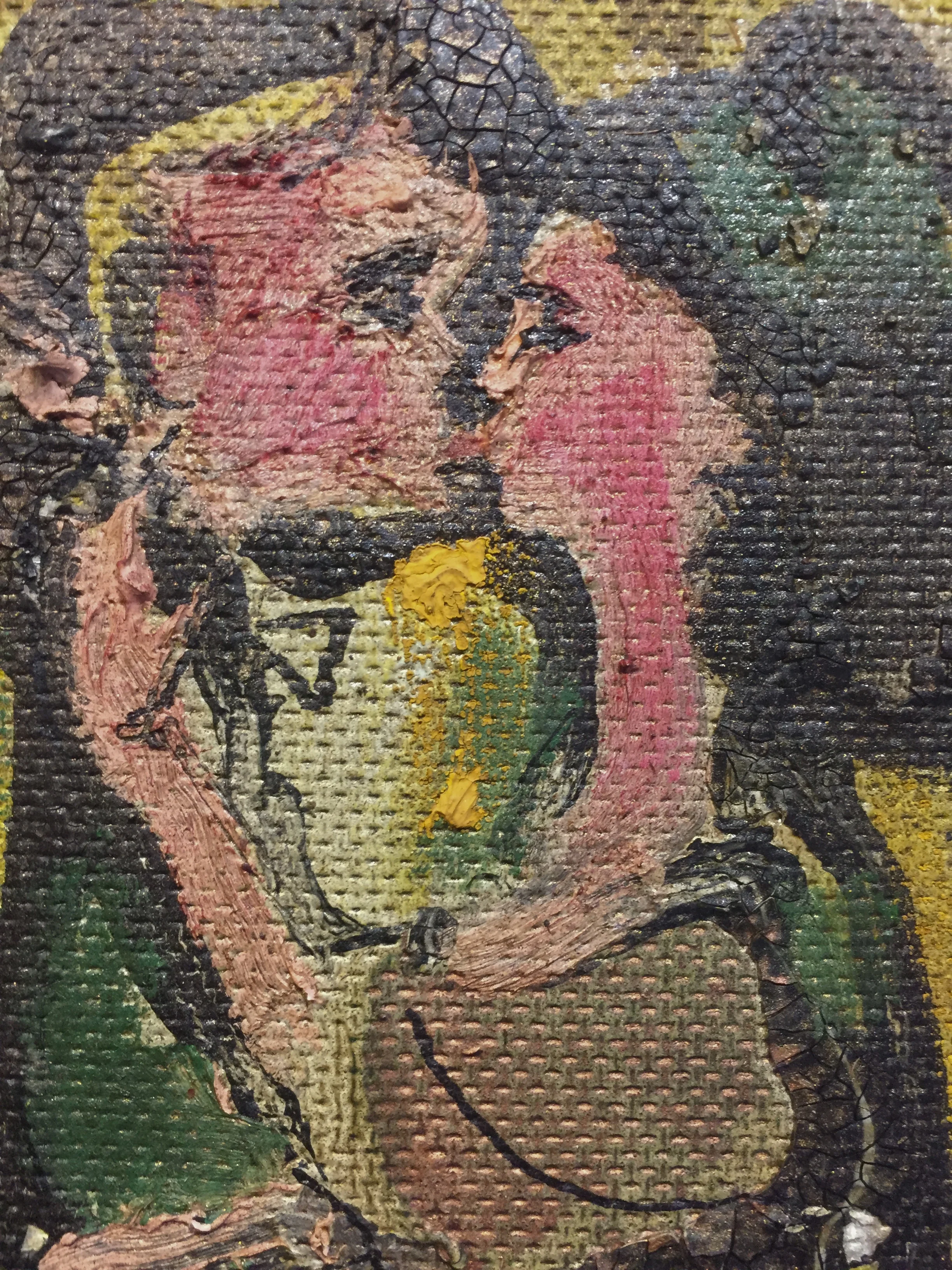 Mid Century Two Lovers Painting 1965
