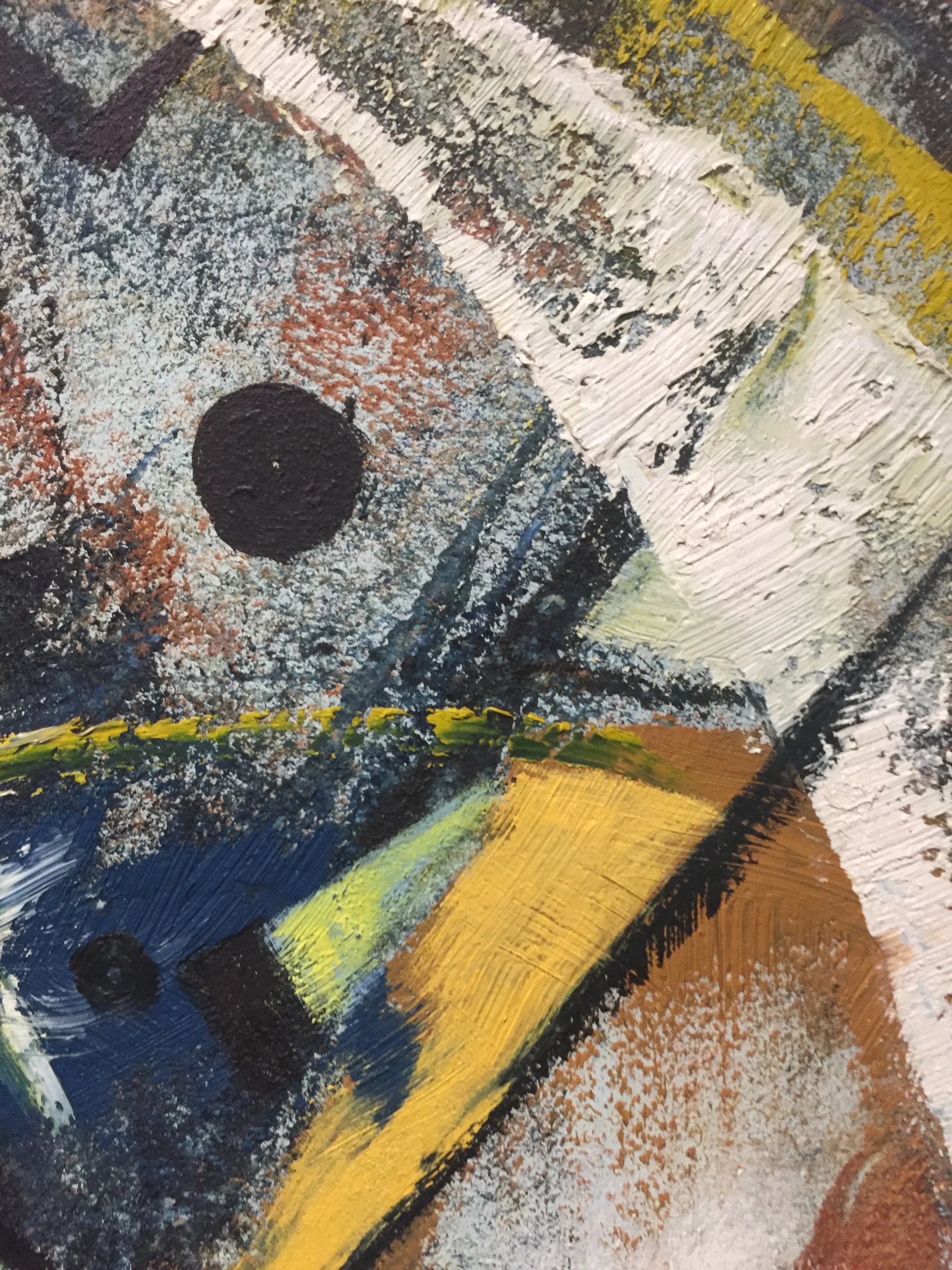 Vernon Wohnhas 1968 Abstract Painting Mid Century Vintage Art