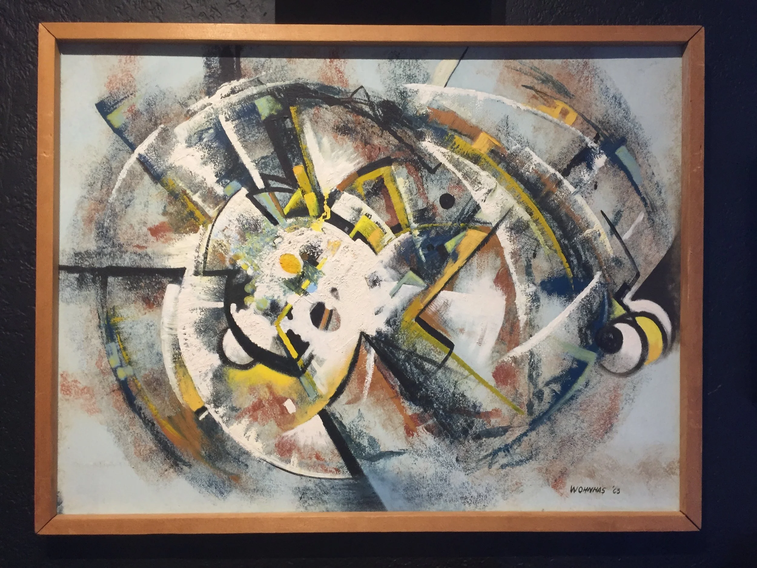 Vernon Wohnhas 1968 Abstract Painting Mid Century Vintage Art