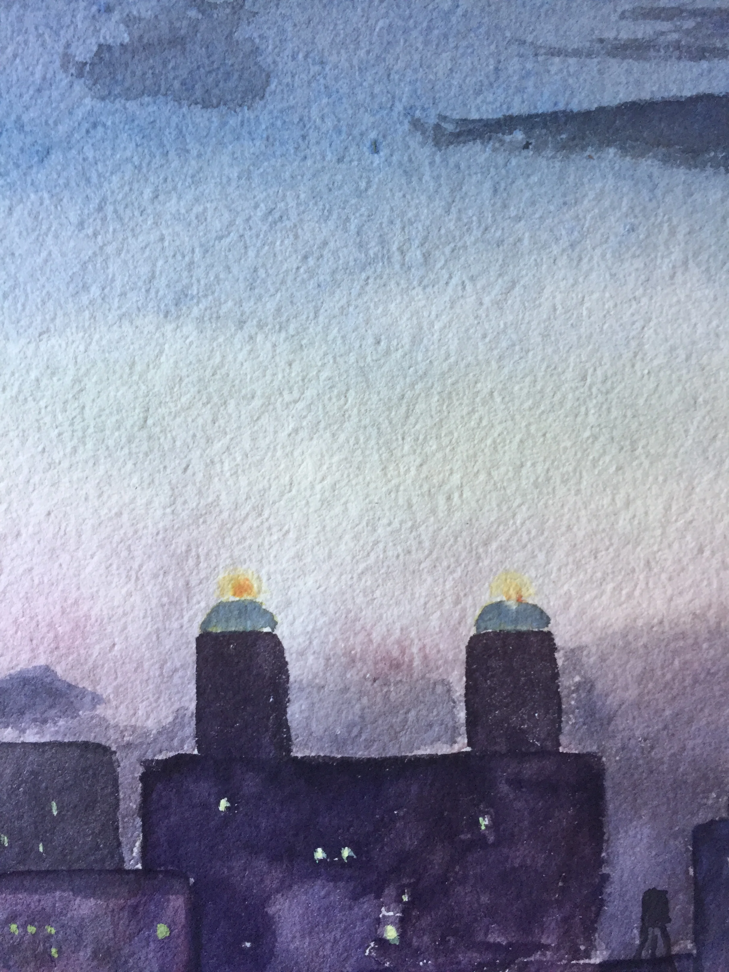 1950s New York Nocturne Landscape