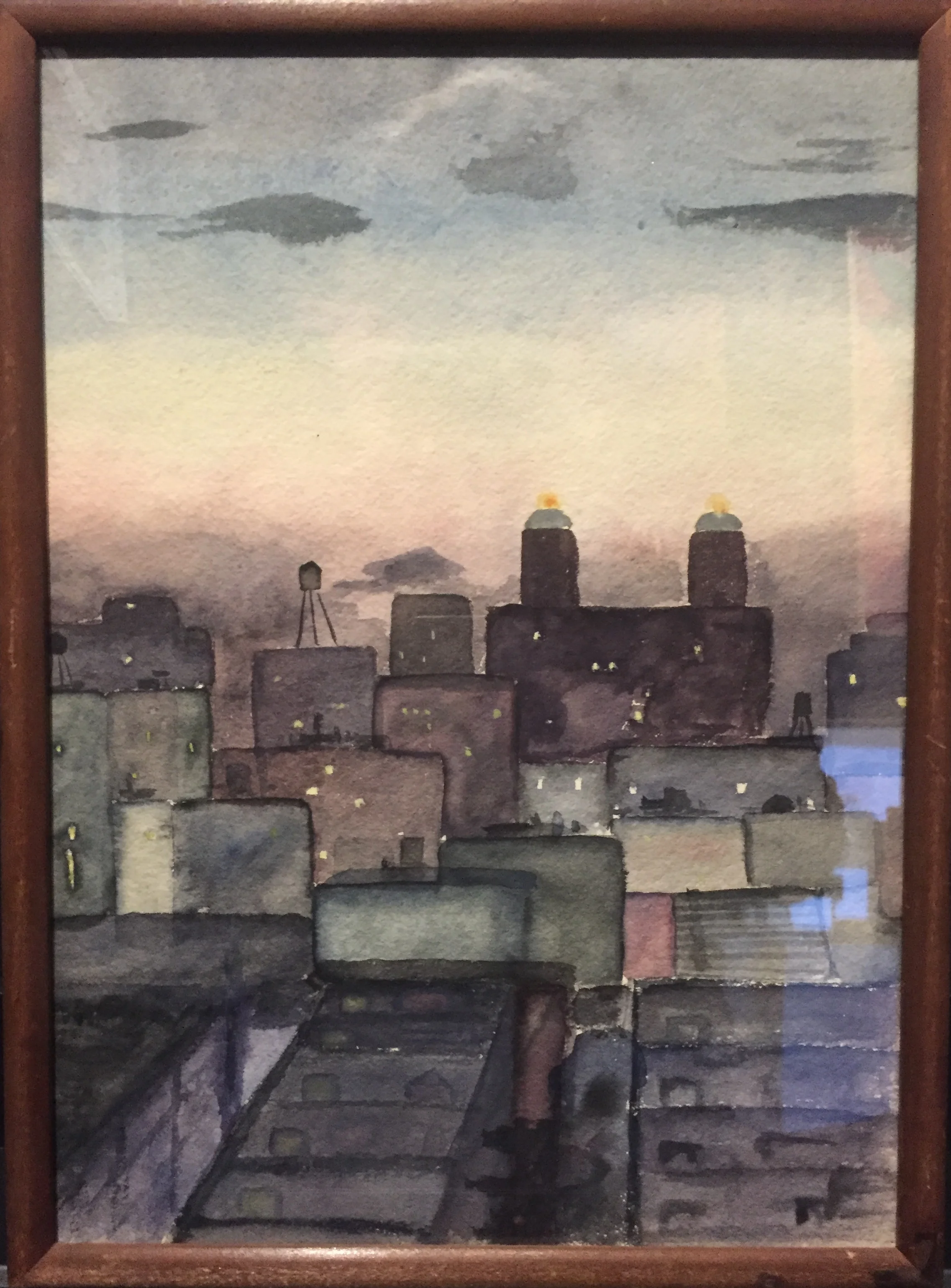 1950s New York Nocturne Landscape