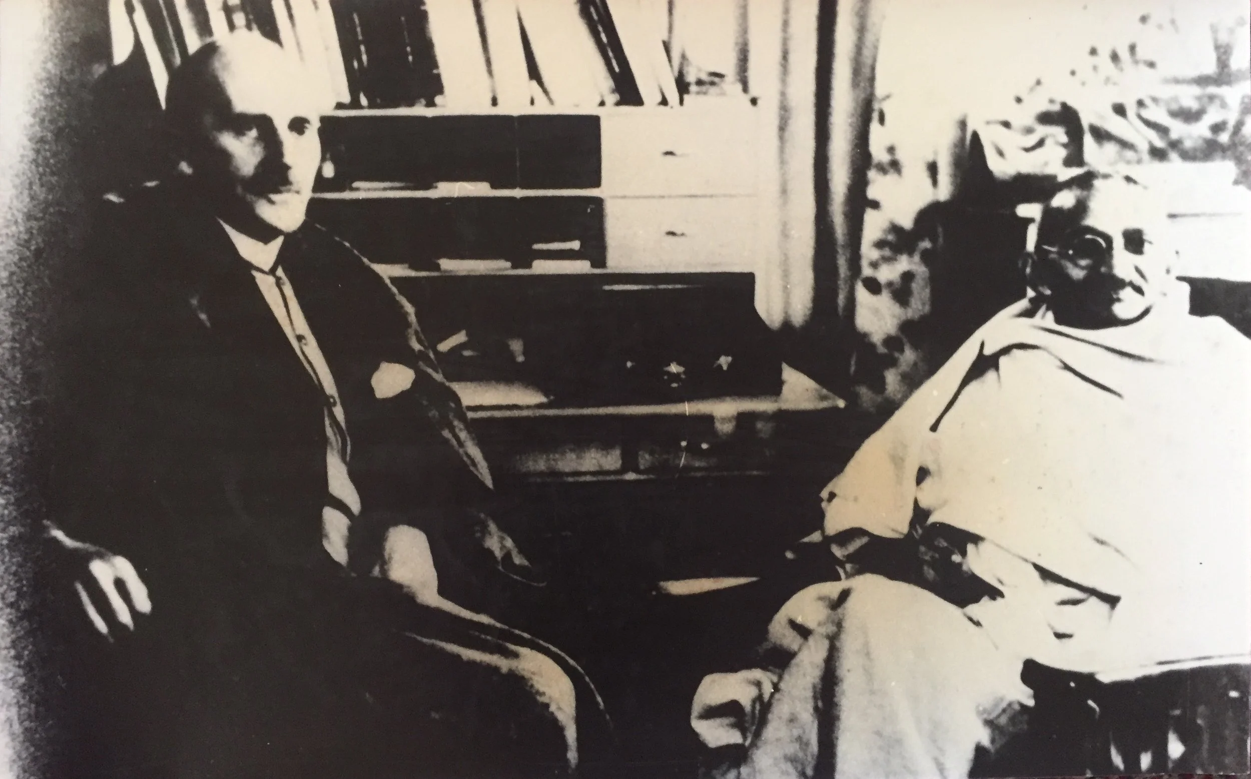 1930s Photograph of Gandhi Visiting Downing St., London, England