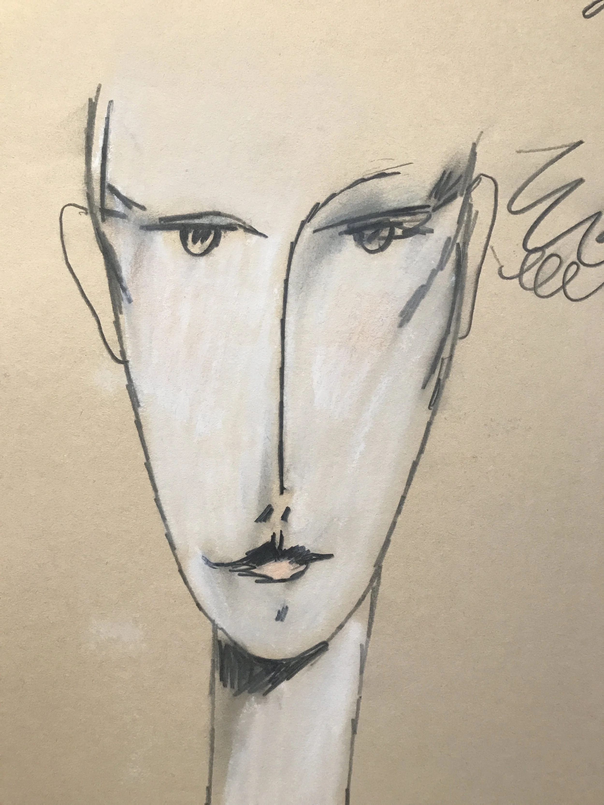Jack Hooper 1983 Drawing Curly Hair