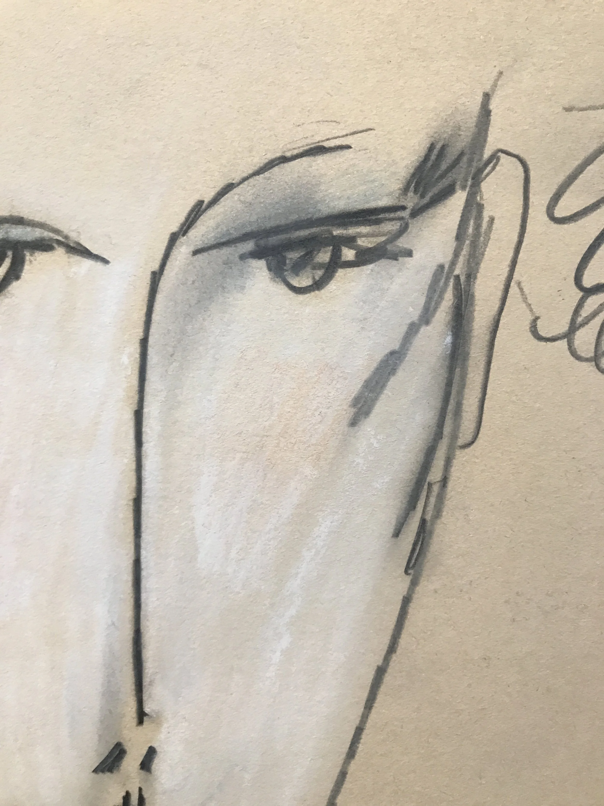 Jack Hooper 1983 Drawing Curly Hair