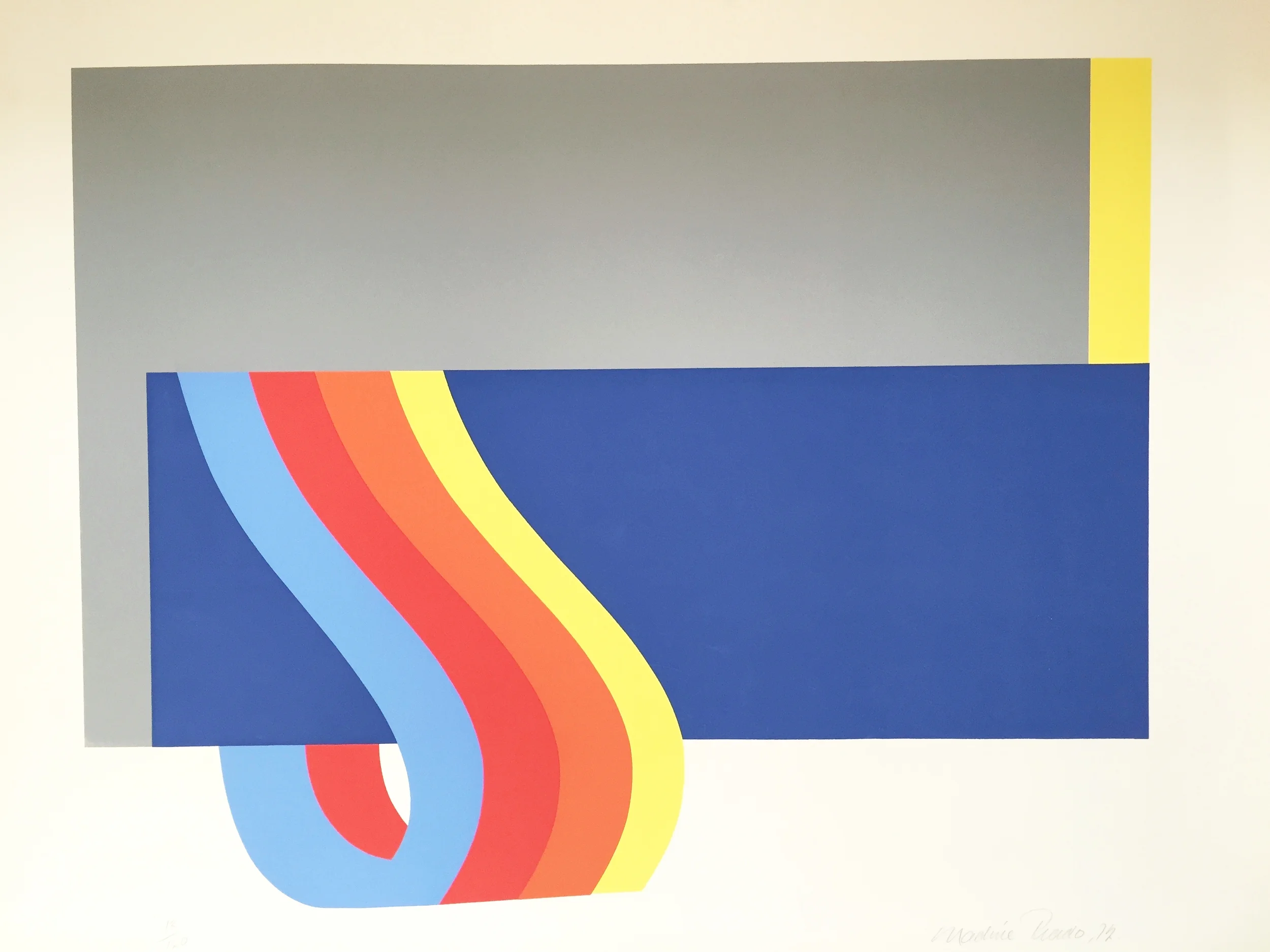 Nadine Pardo Abstract Silkscreen, 1972