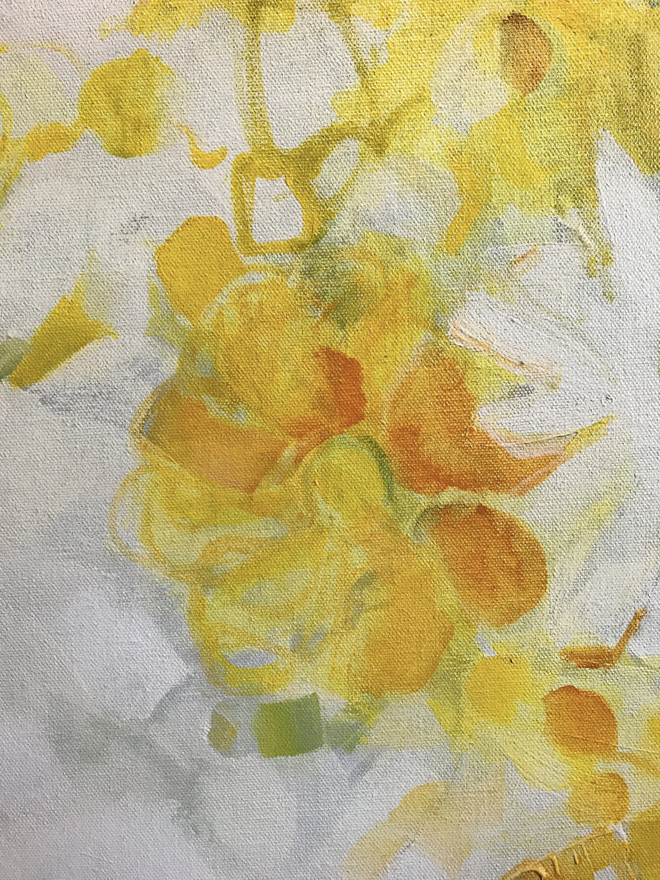 Mid Century Floral Abstract Anita Simpson 1960s