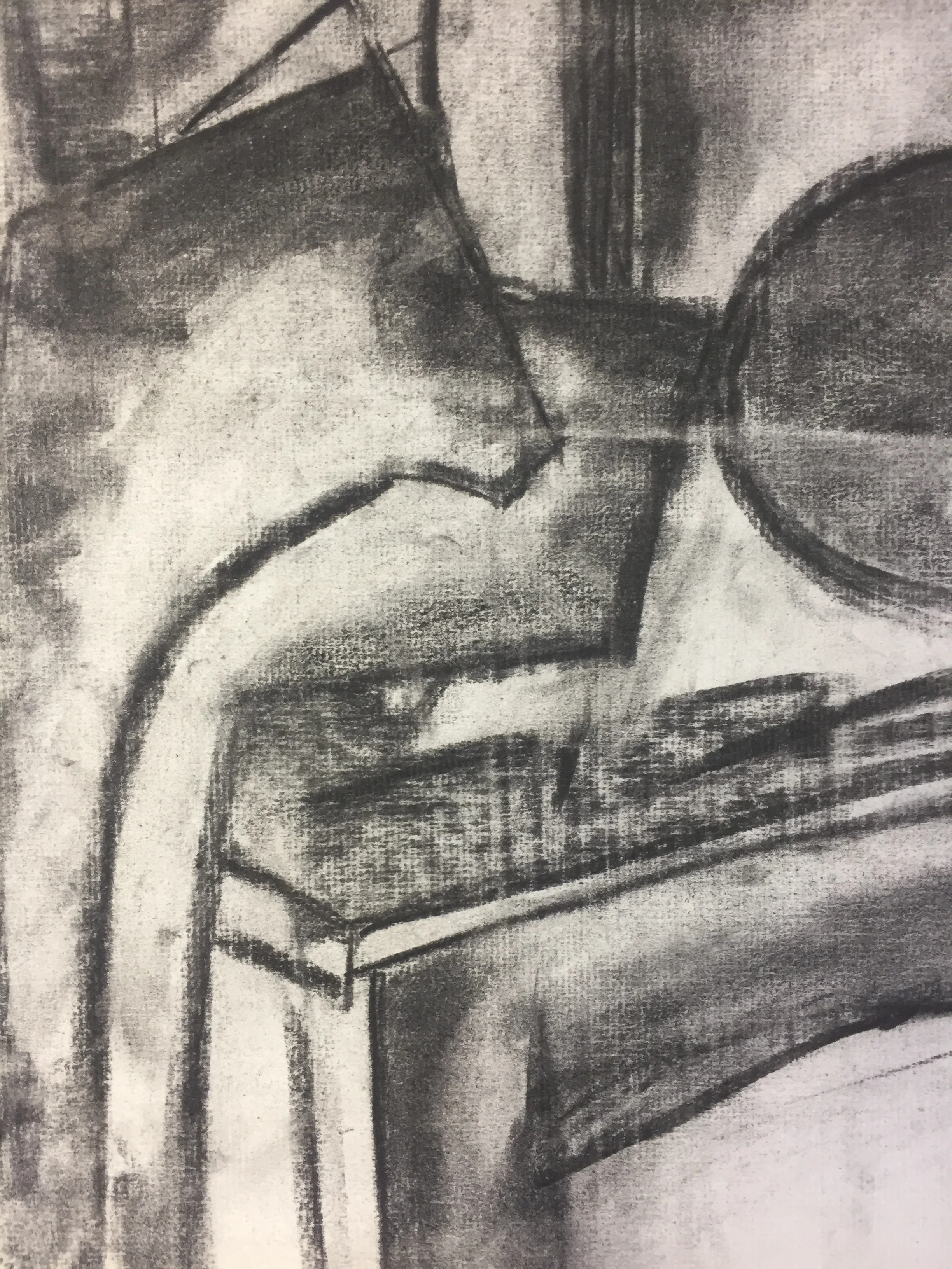 Henry Woon 1950's Charcoal Still Life