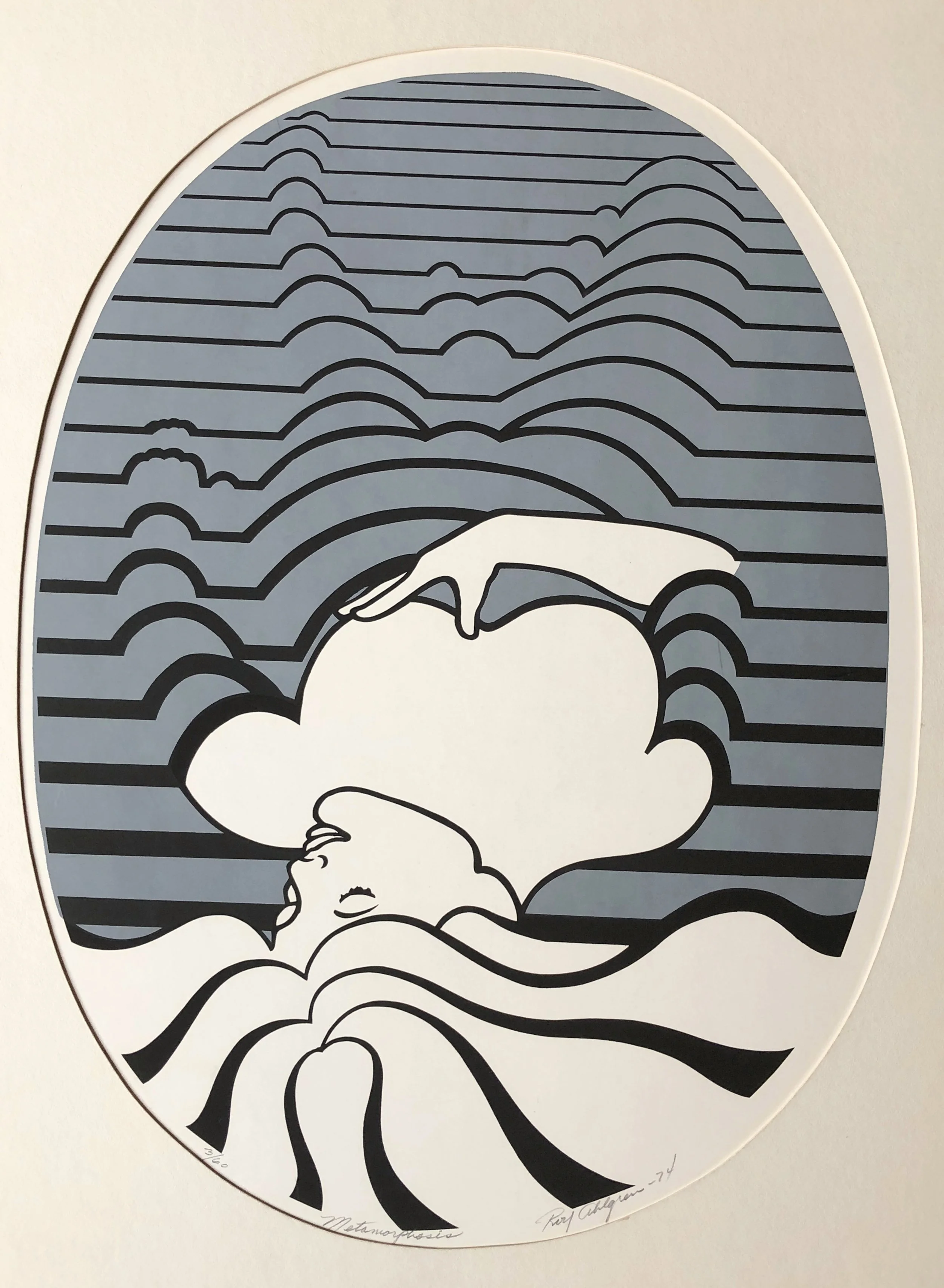 1974 Figurative Silkscreen Roy Ahlgren - "Metamorphosis"
