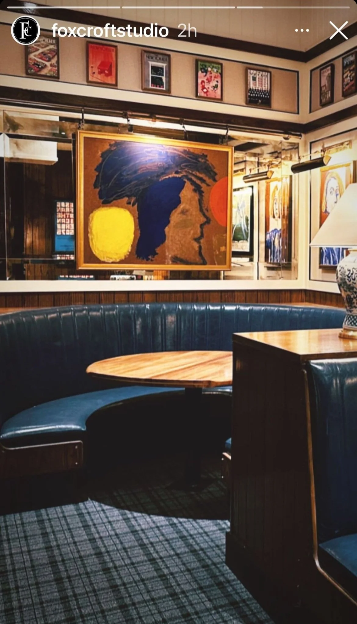 Sylvia Rutkoff "Blue Cloud Over Head" (1950s) Oil on masonite 42" x 36" p/c: Foxcroft Designs