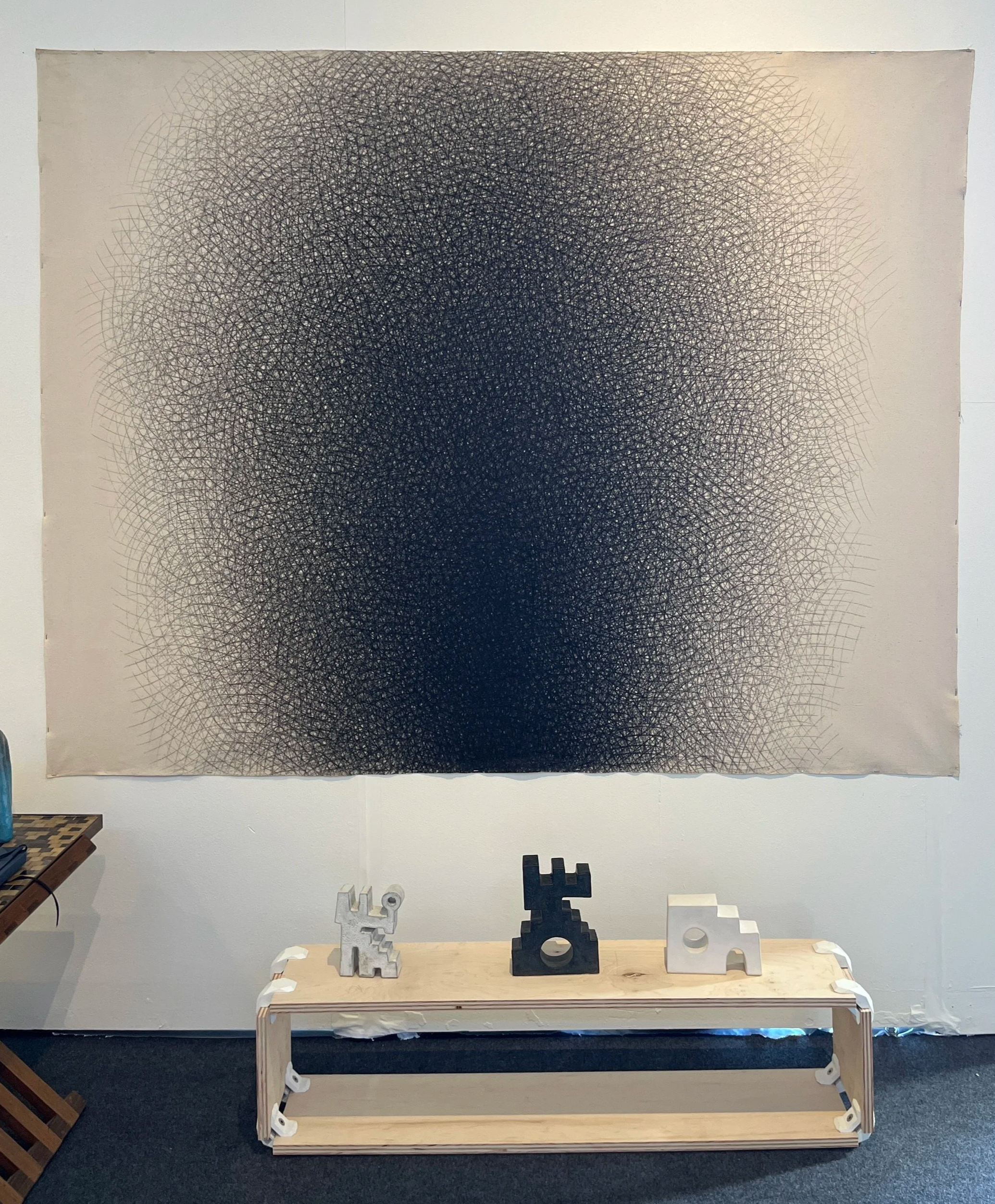 Jack Scott "Black Rest" (1977) Charcoal on canvas, 77" x 60"