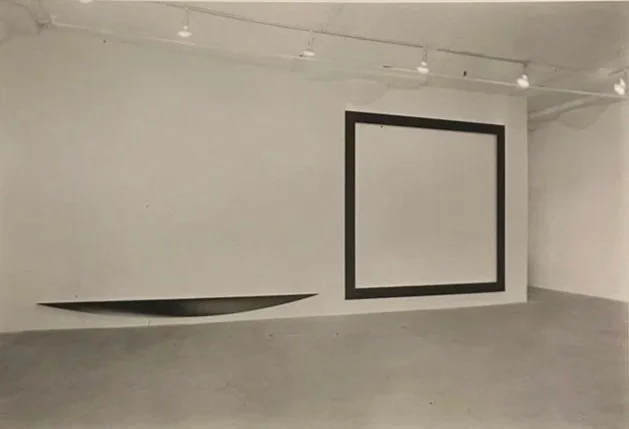 Jack Scott, "Object and Frame" (1983-84) Charcoal on panel