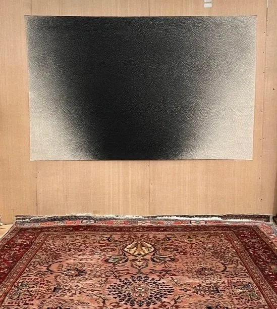 Jack Scott "Airveil" (1976) Charcoal on canvas, 94" x 60"