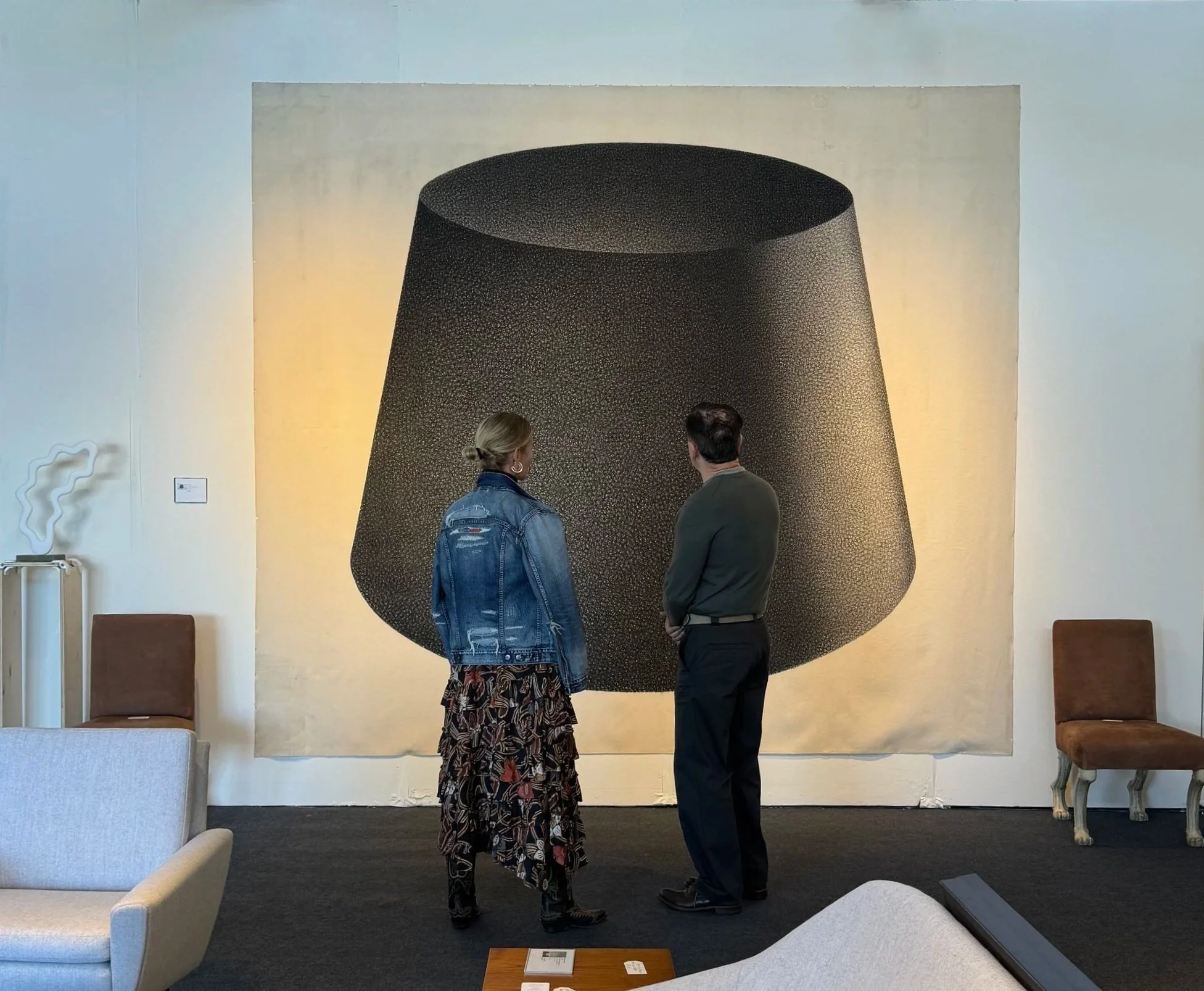 Jack Scott, "One" (1980) Charcoal on canvas, 150" x 120"