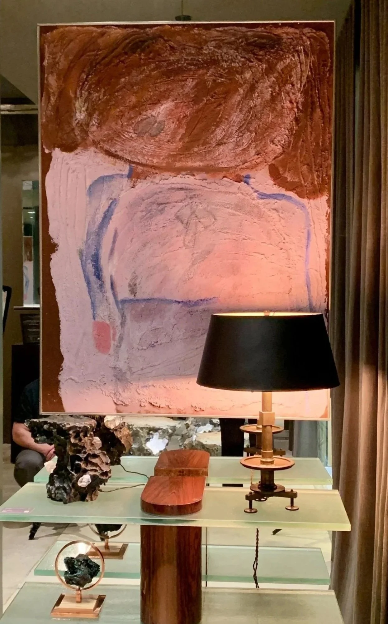 Sylvia Rutkoff "Schoolgirl" (1950s) Oil paint and sand on masonite 36" x 48"