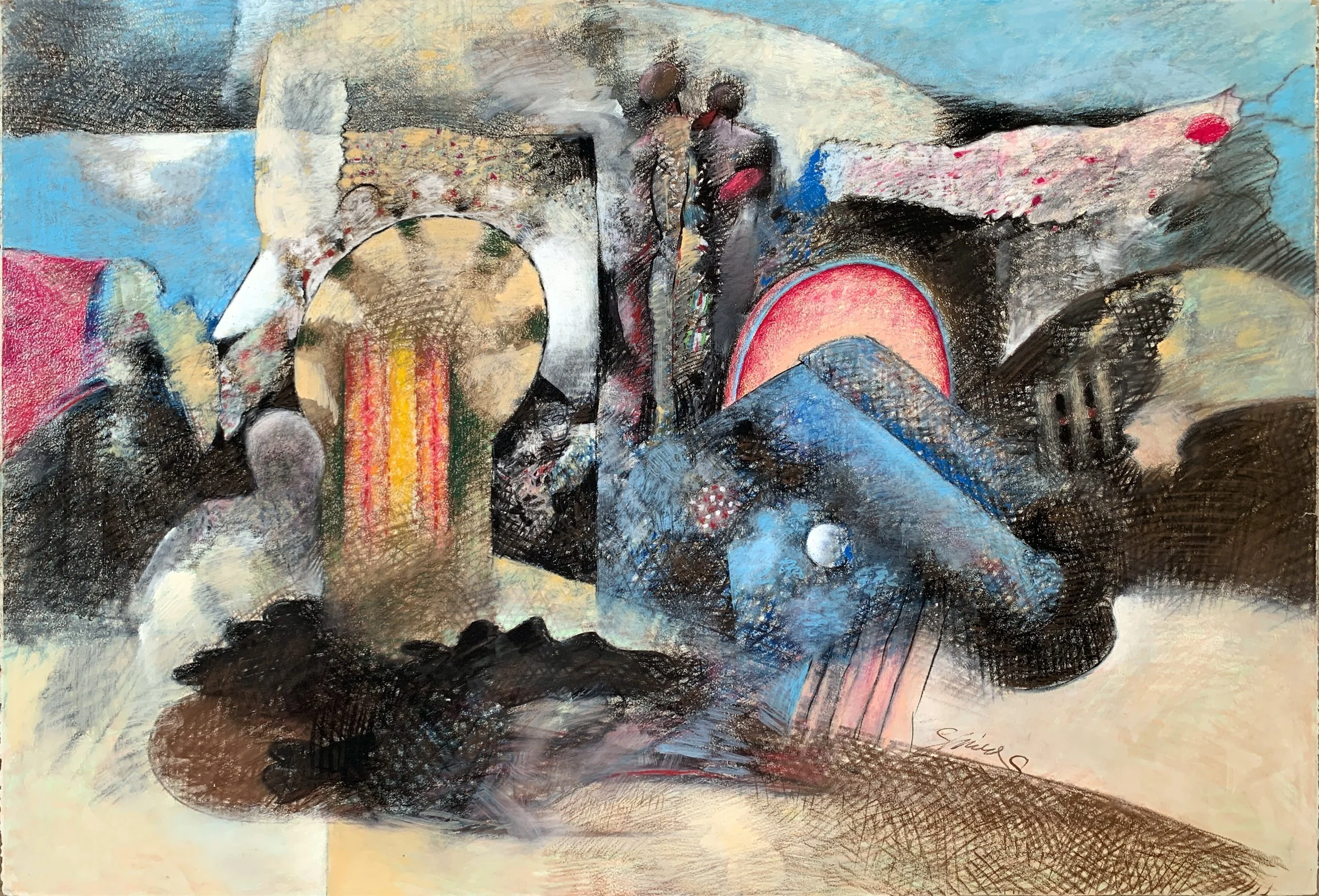 Bill Shields
"Snooze Fest" (1989)
Oil paint and pastel on paper
43" x 29"