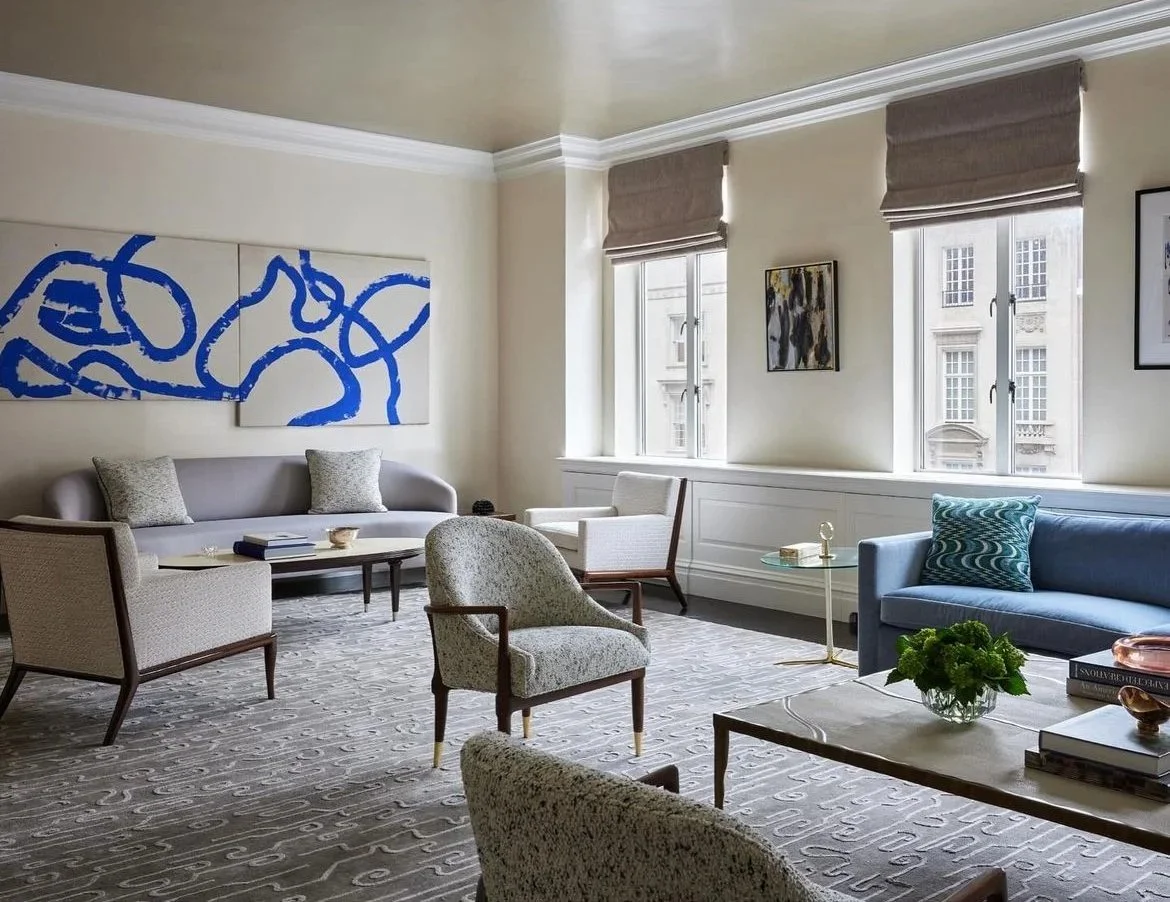 Sylvia Rutkoff "Blue Abstract" (1960s) Oil on Canvas 114" x 49" p/c: Area Interiors NYC