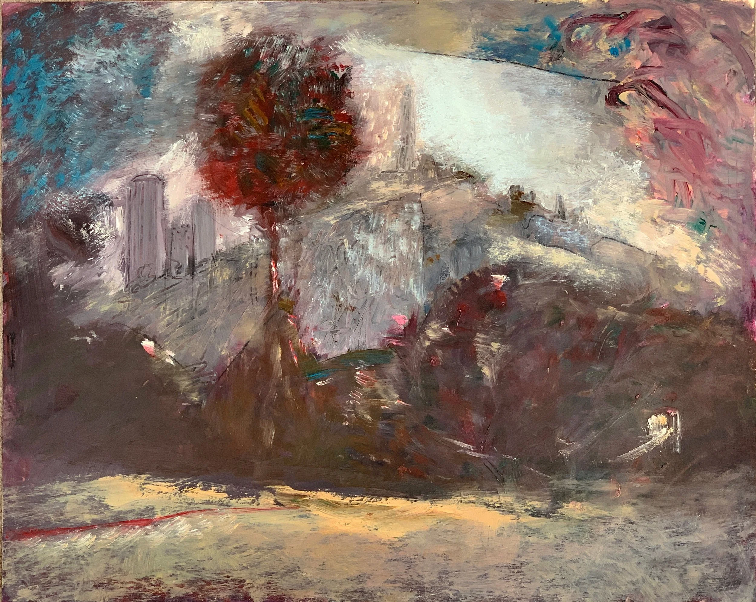 Bill Shields
"Central Park" (1989)
Oil paint and pastel on paper
16" x 13"